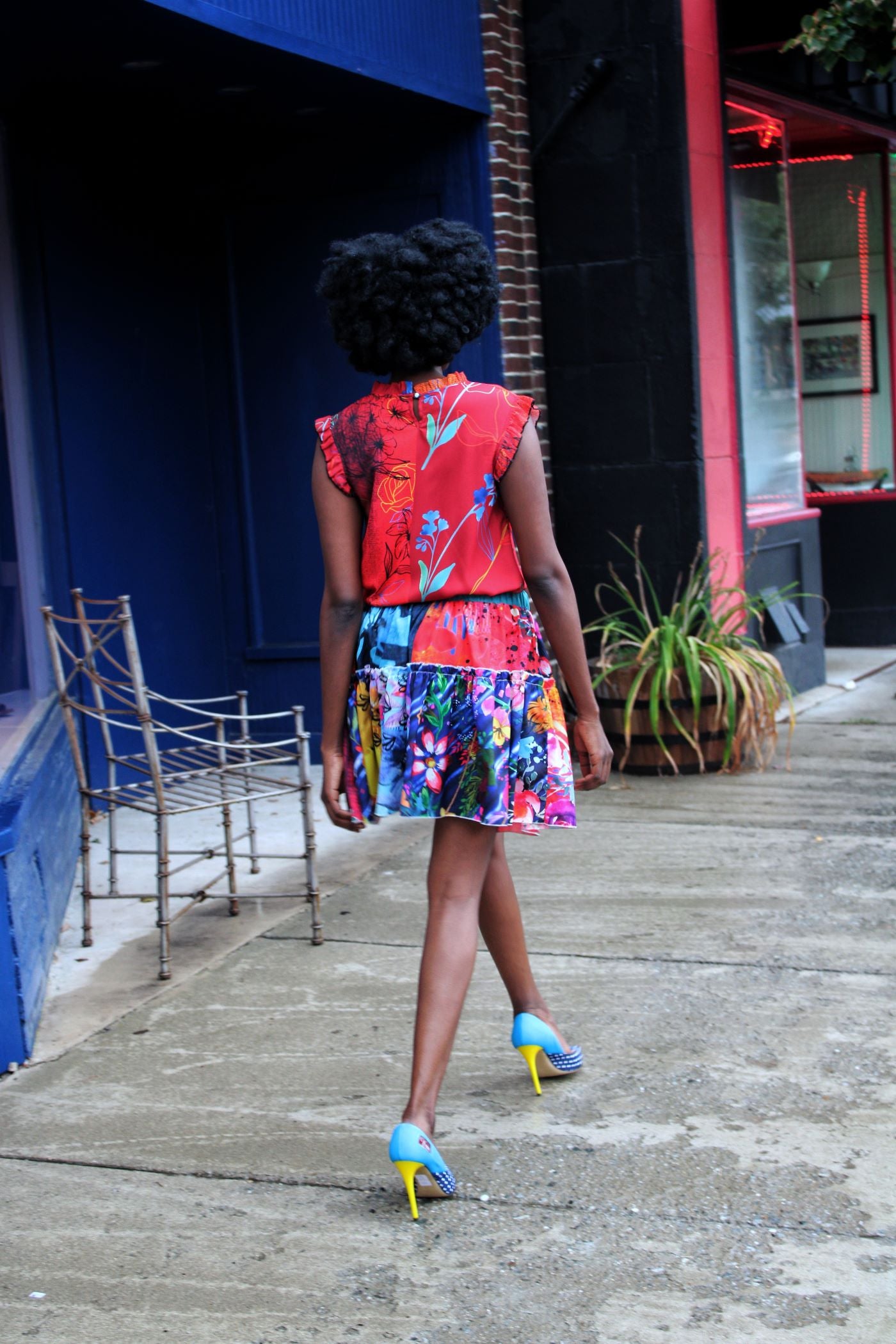 Floral Vibrance Sleeveless Top