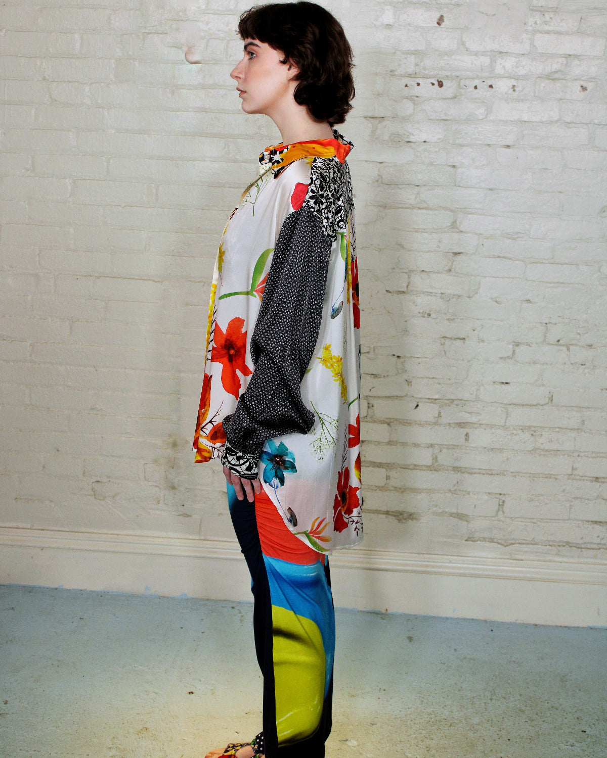 White Floral Bliss Oversized Shirt