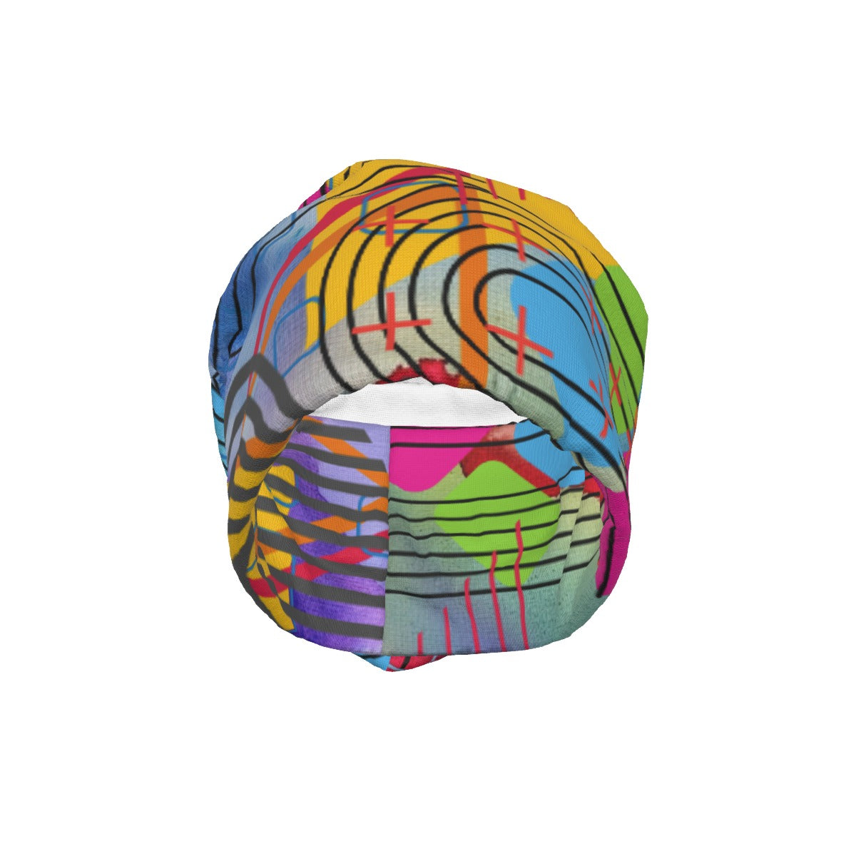 Blue Multi Graphic Beanie