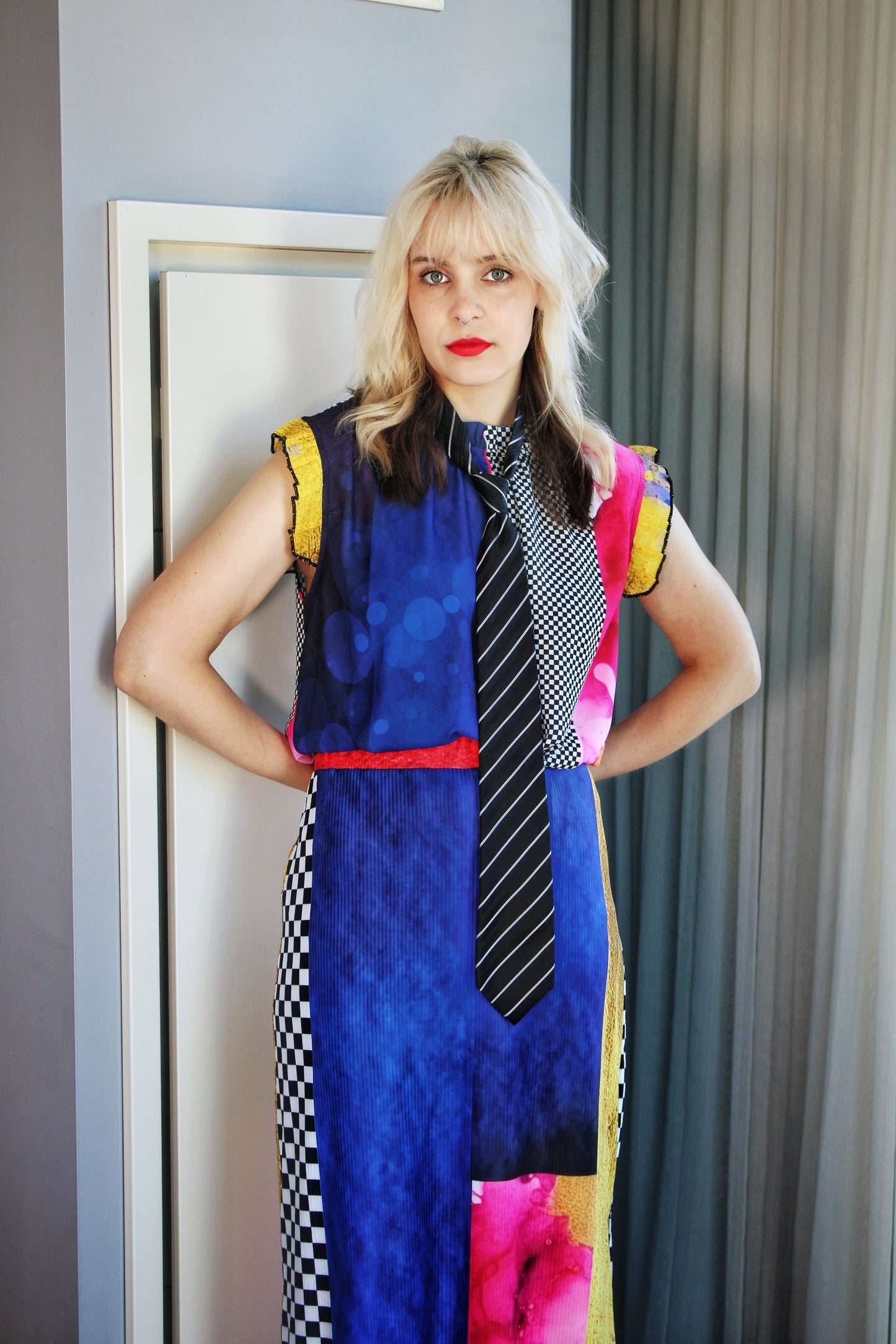 Color Block Striped Sleeveless Top