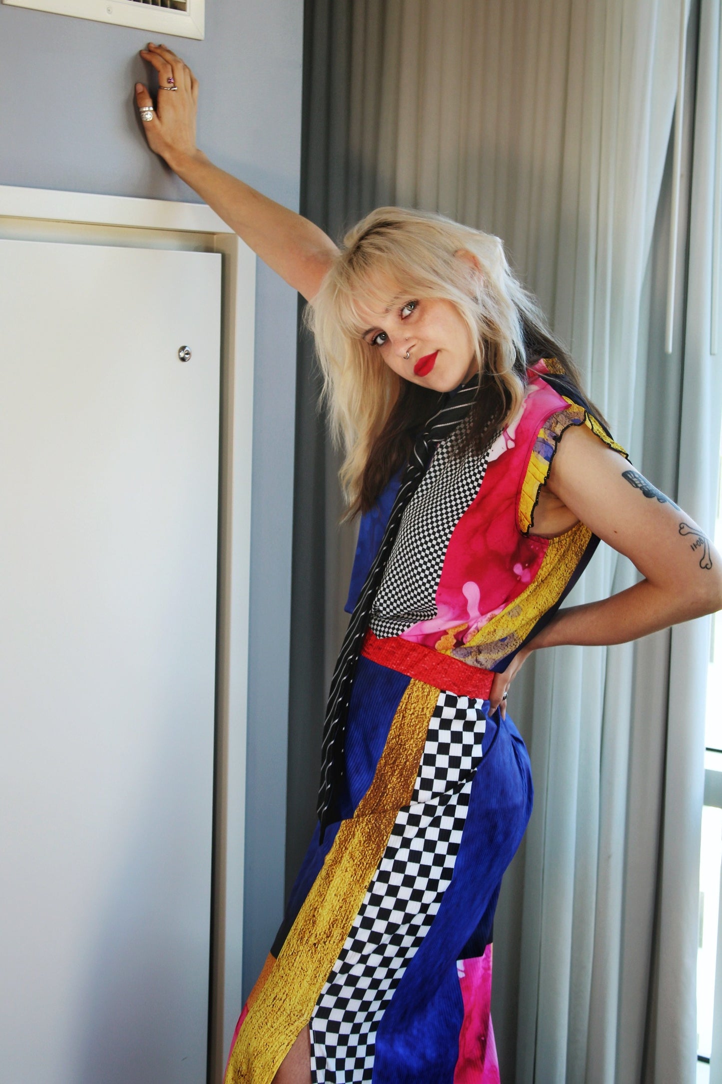 Color Block Striped Sleeveless Top