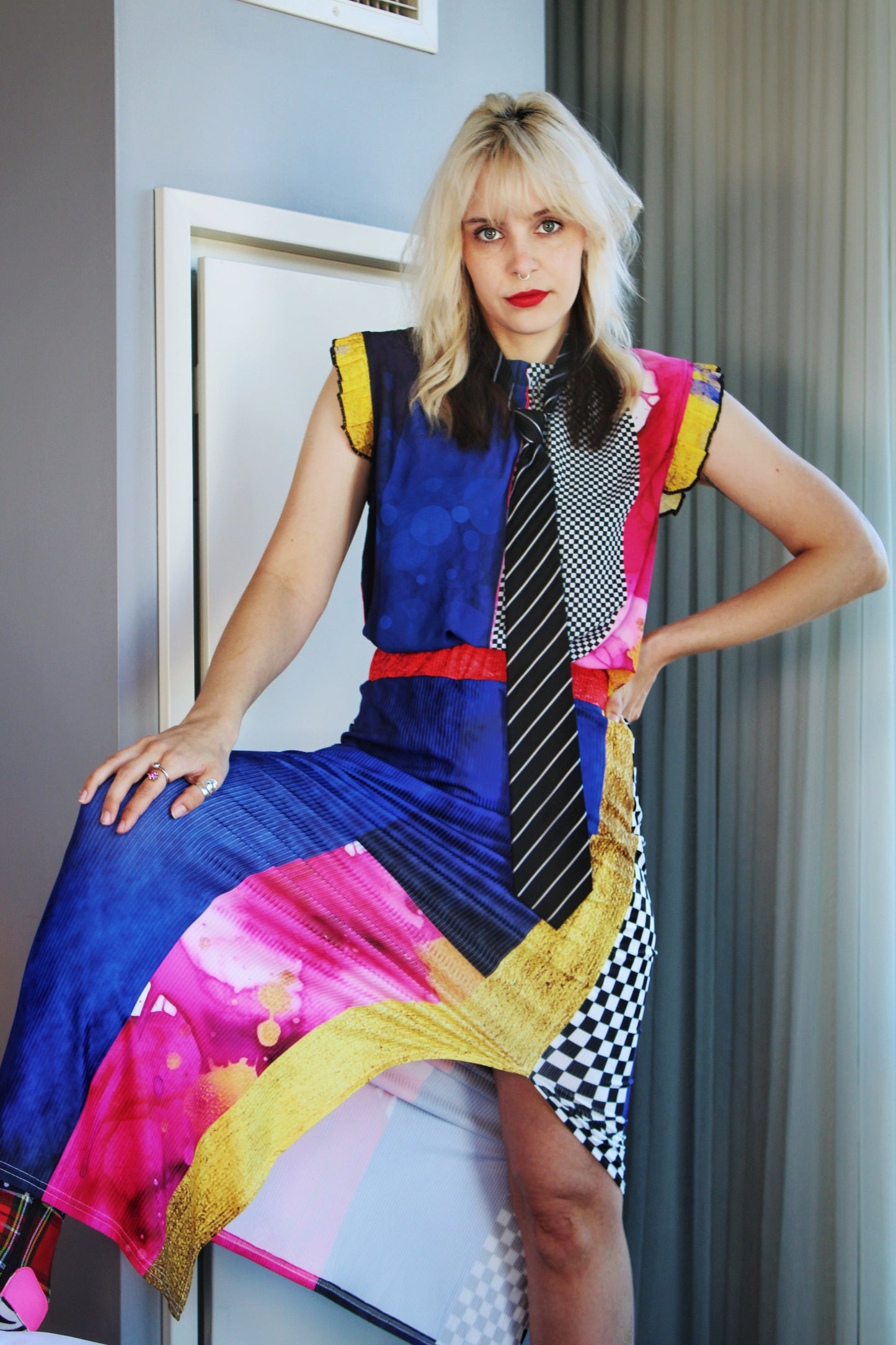 Color Block Striped Sleeveless Top