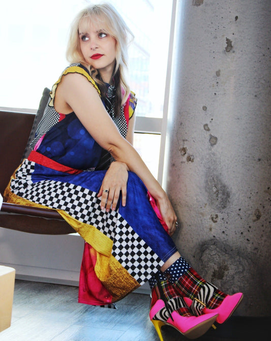 Color Block Striped Skirt