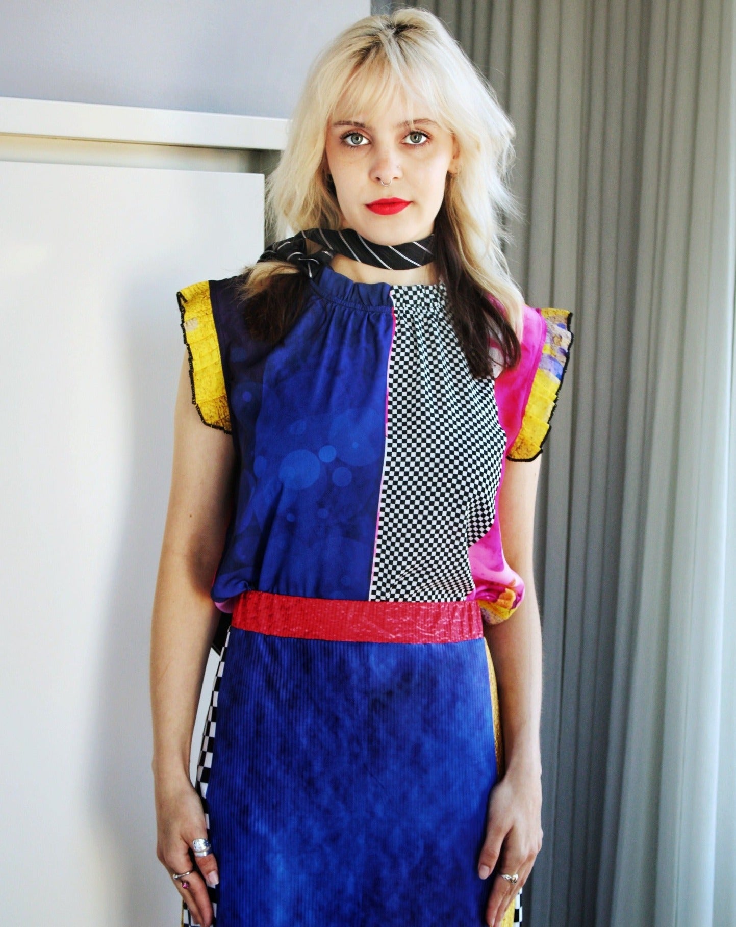 Color Block Striped Sleeveless Top