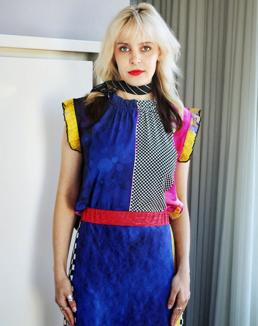 Color Block Striped Sleeveless Top