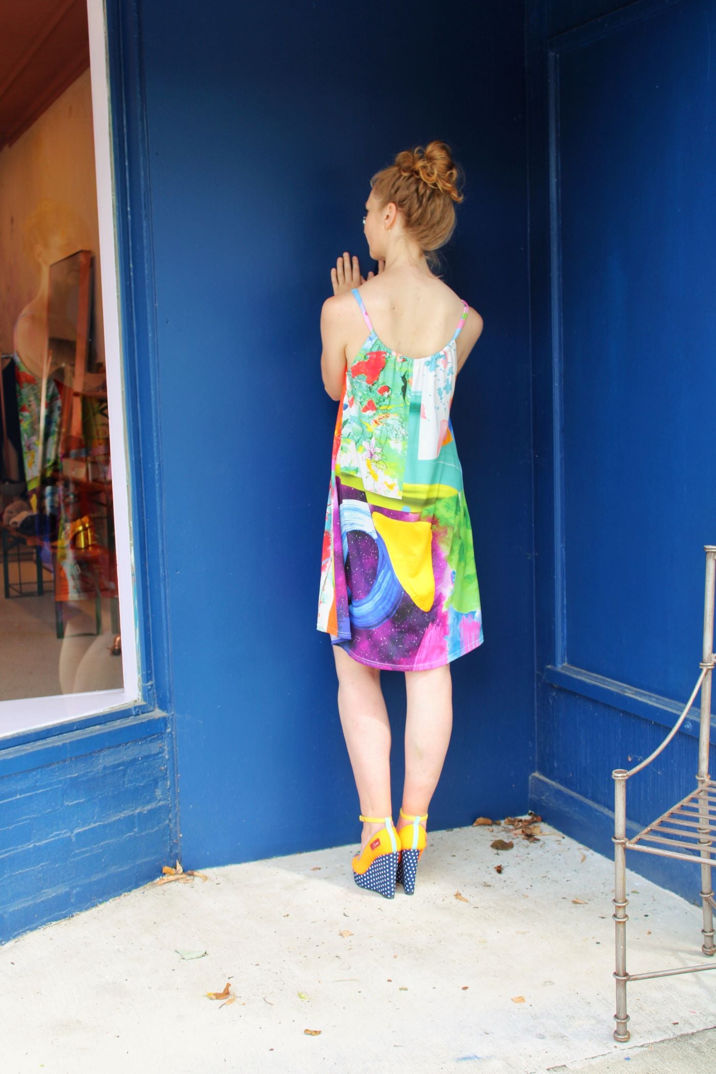 Love as a Painted Garden Trapeze Dress