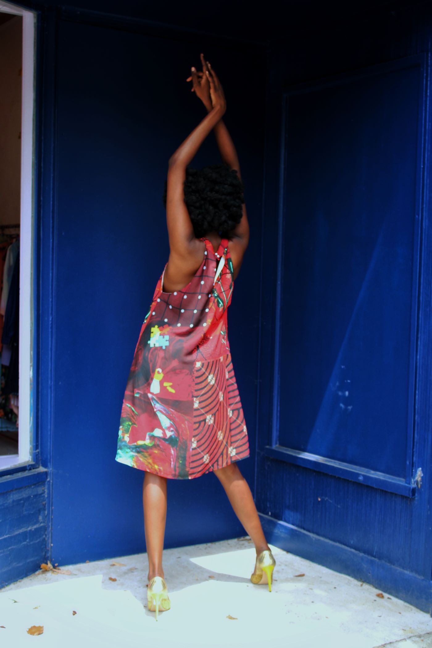 Red Halter A Line Dress