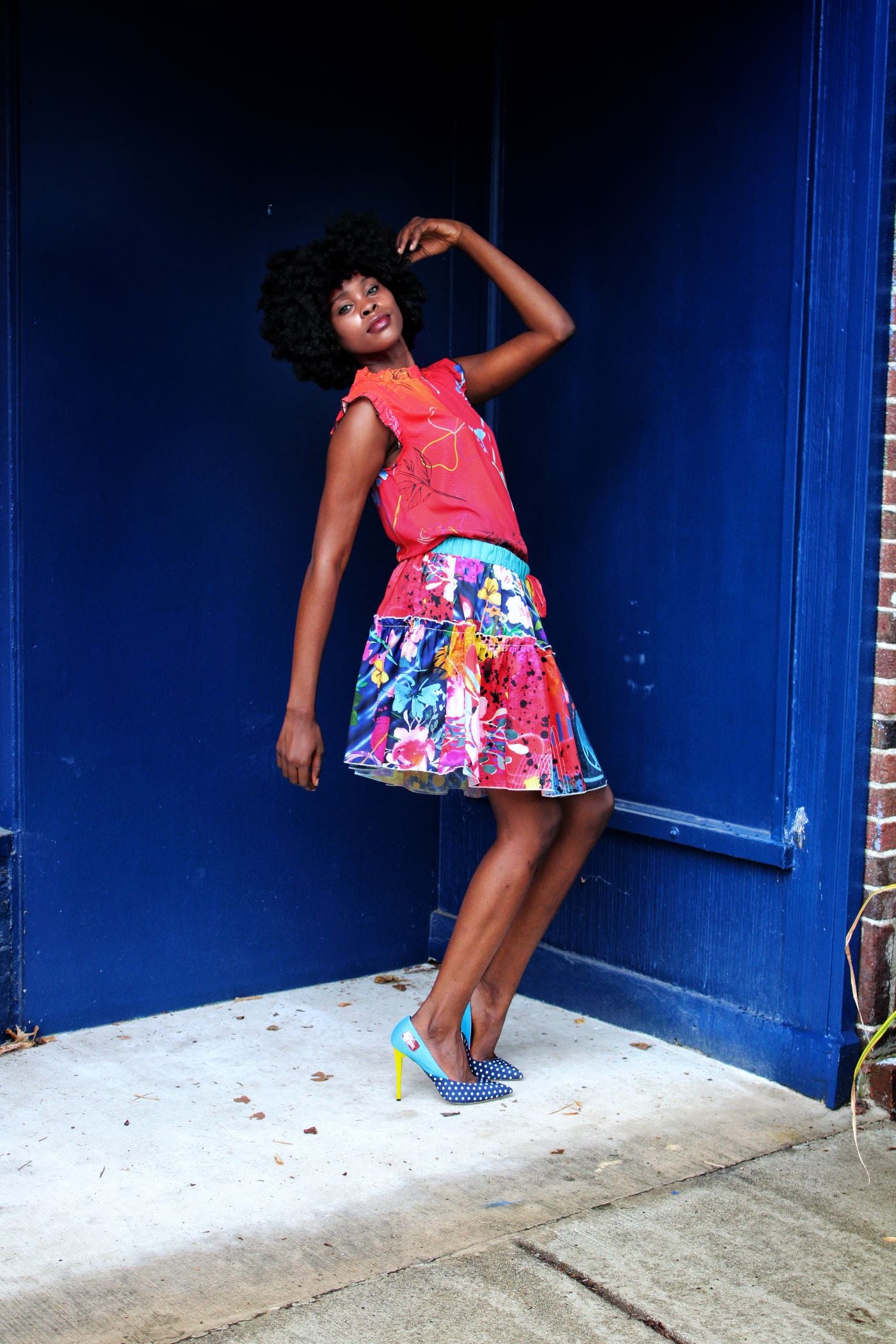Floral Vibrance Sleeveless Top