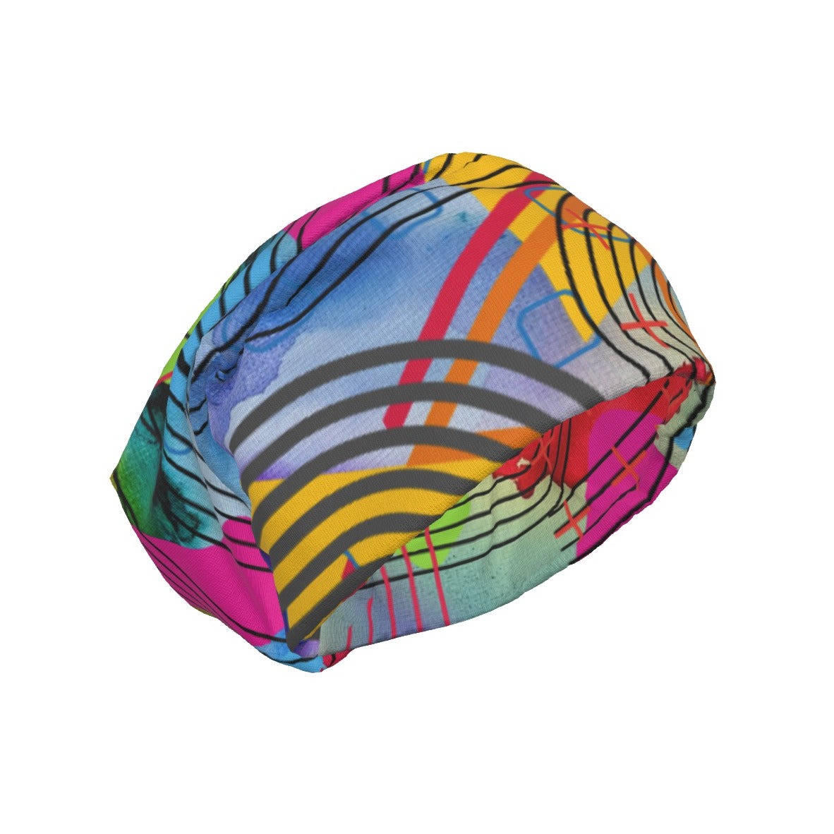 Blue Multi Graphic Beanie