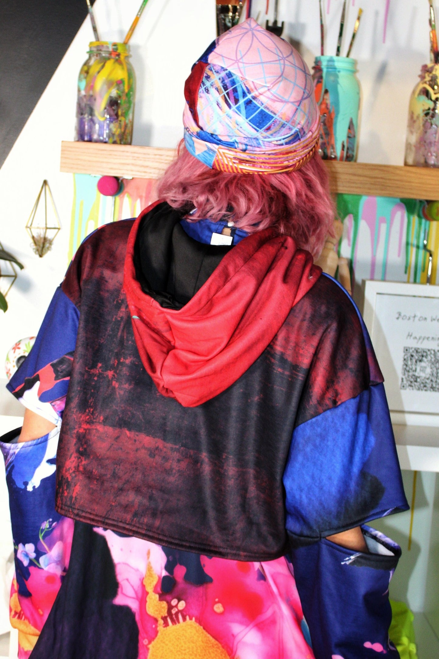 Pink Paint Splash Beanie