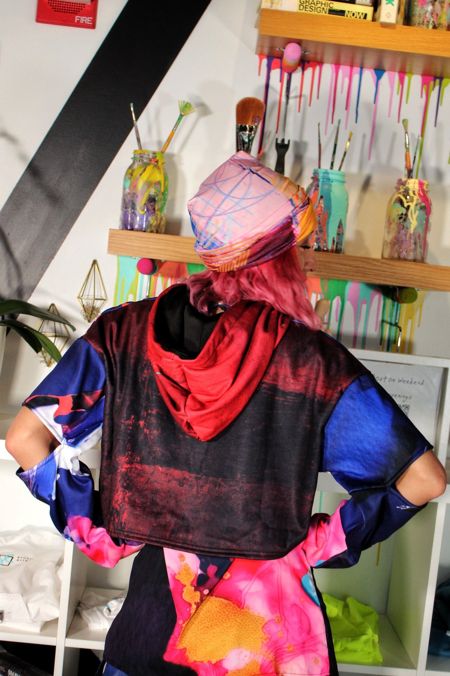 Pink Paint Splash Beanie