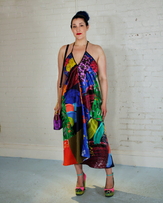 Tropical Bliss Halter Maxi Dress