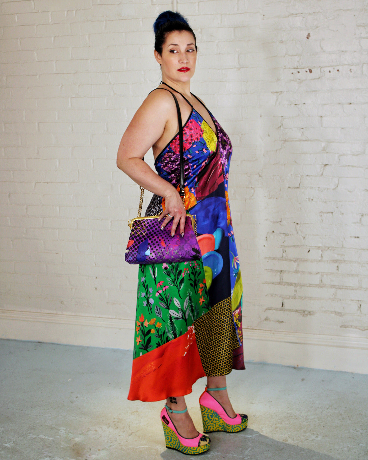 Tropical Bliss Halter Maxi Dress