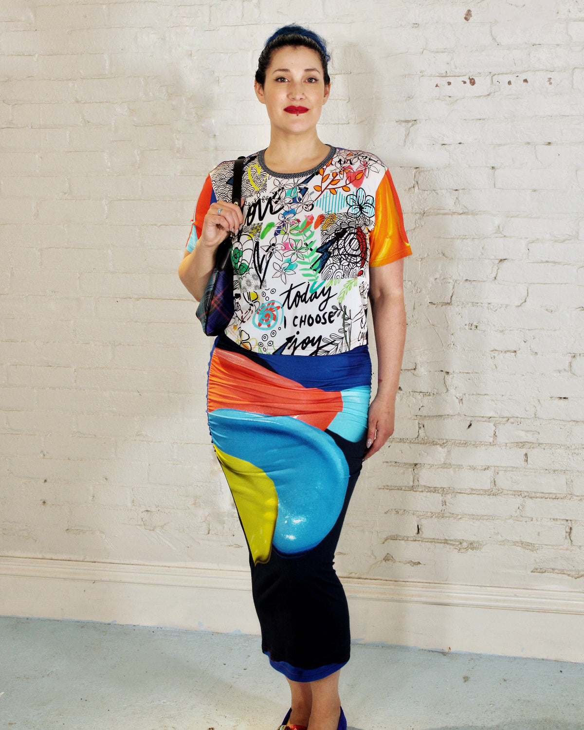 Chroma Bliss Shirred Skirt
