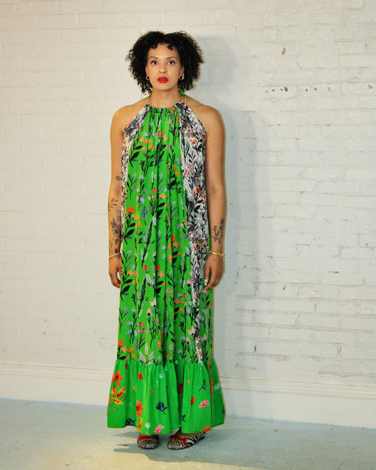 Spring Joy Halter Maxi Dress