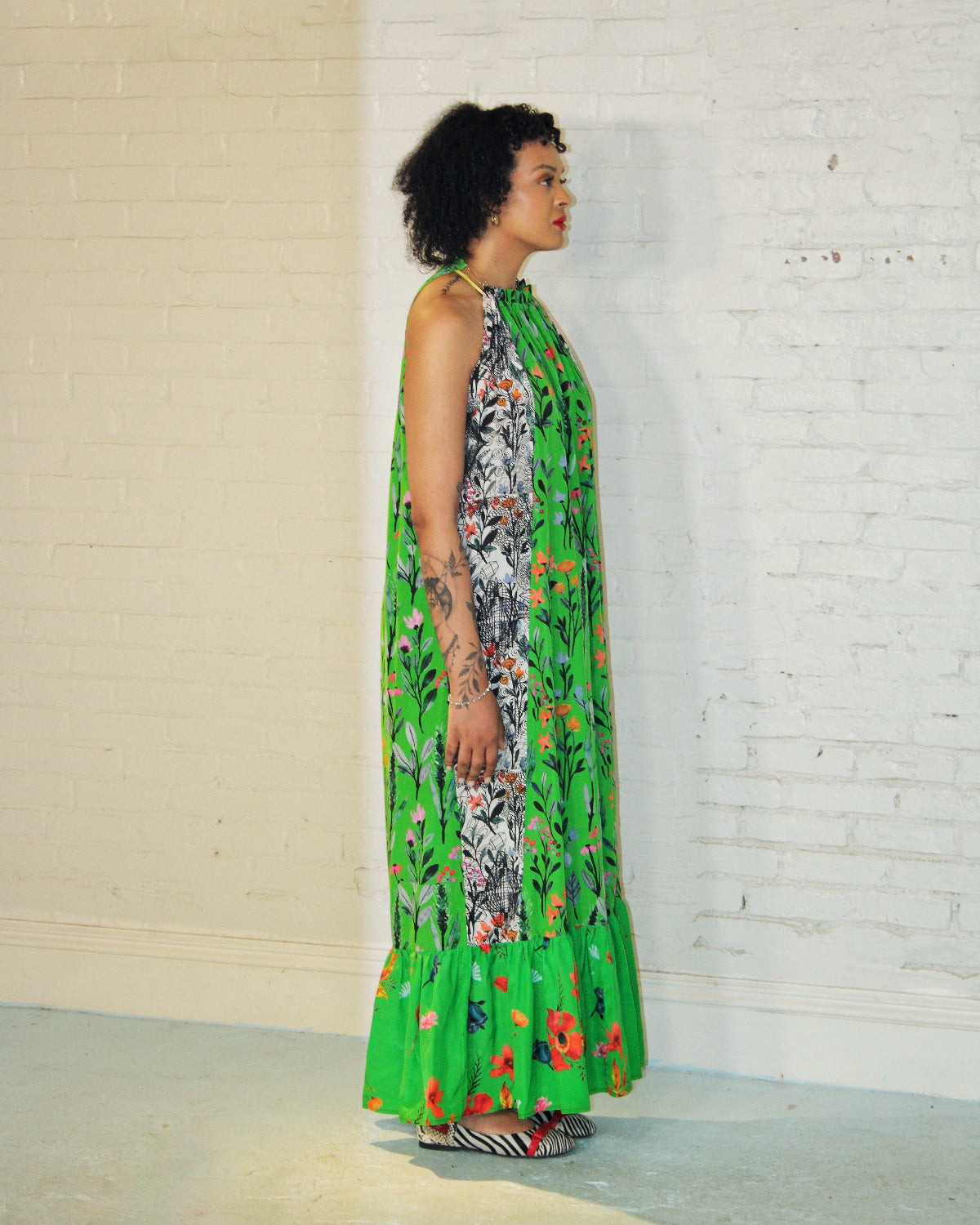 Spring Joy Halter Maxi Dress