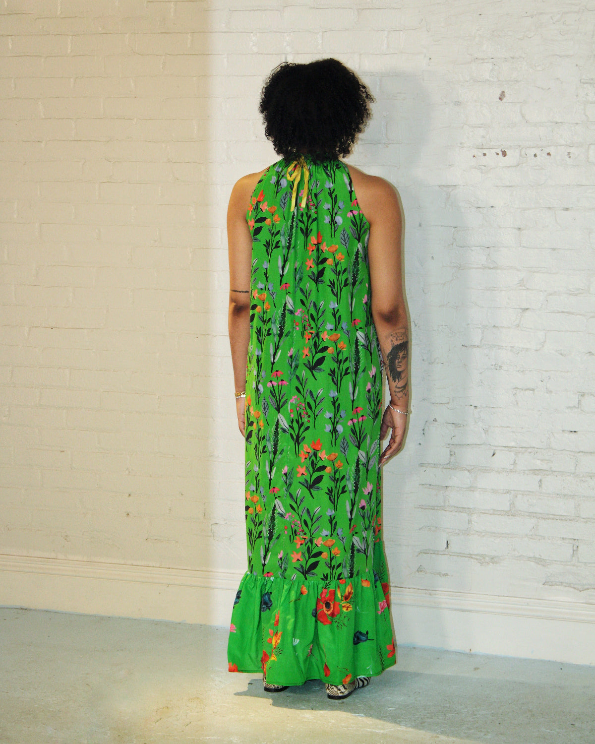 Spring Joy Halter Maxi Dress