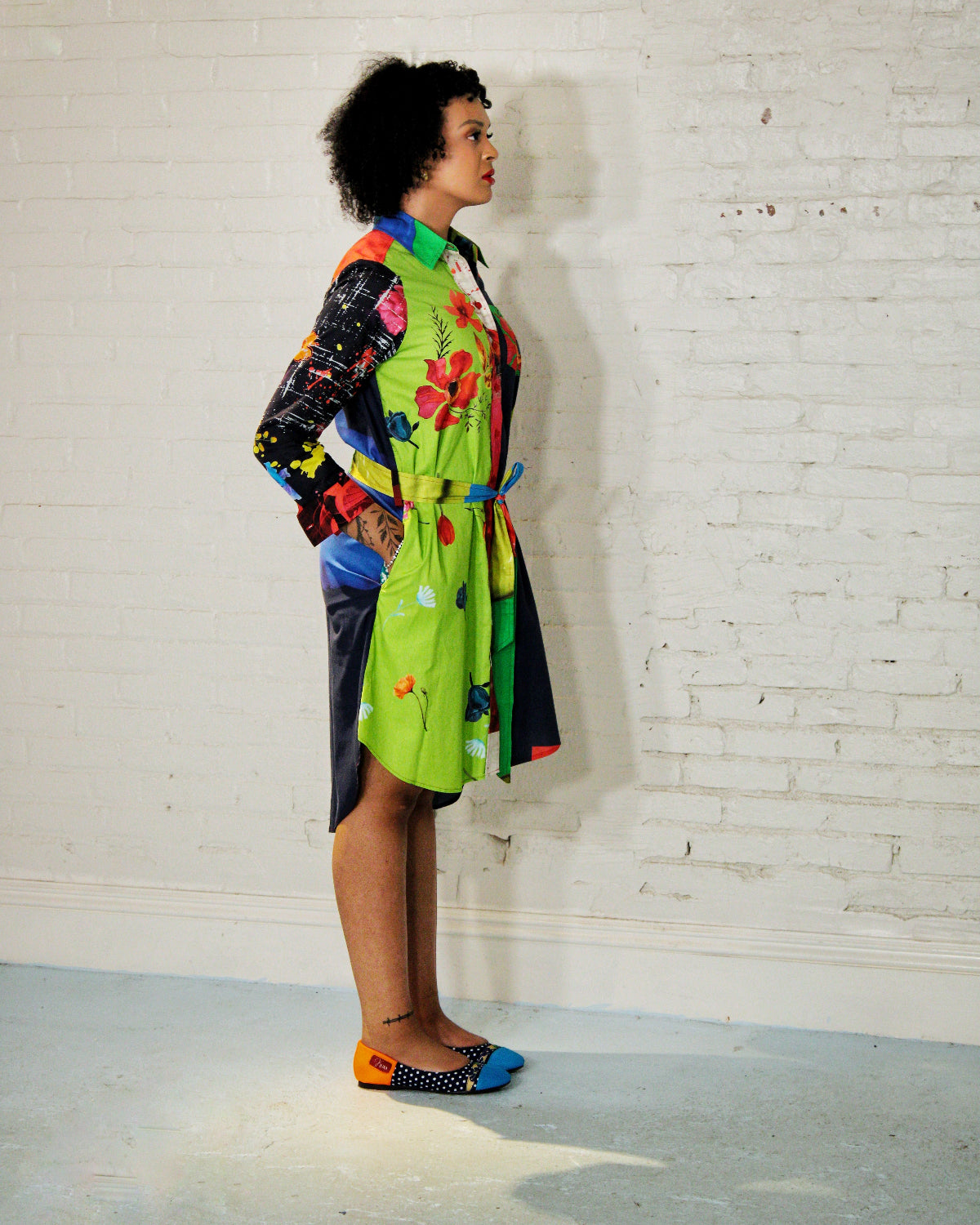 Splashes of Spring Shirt Dress