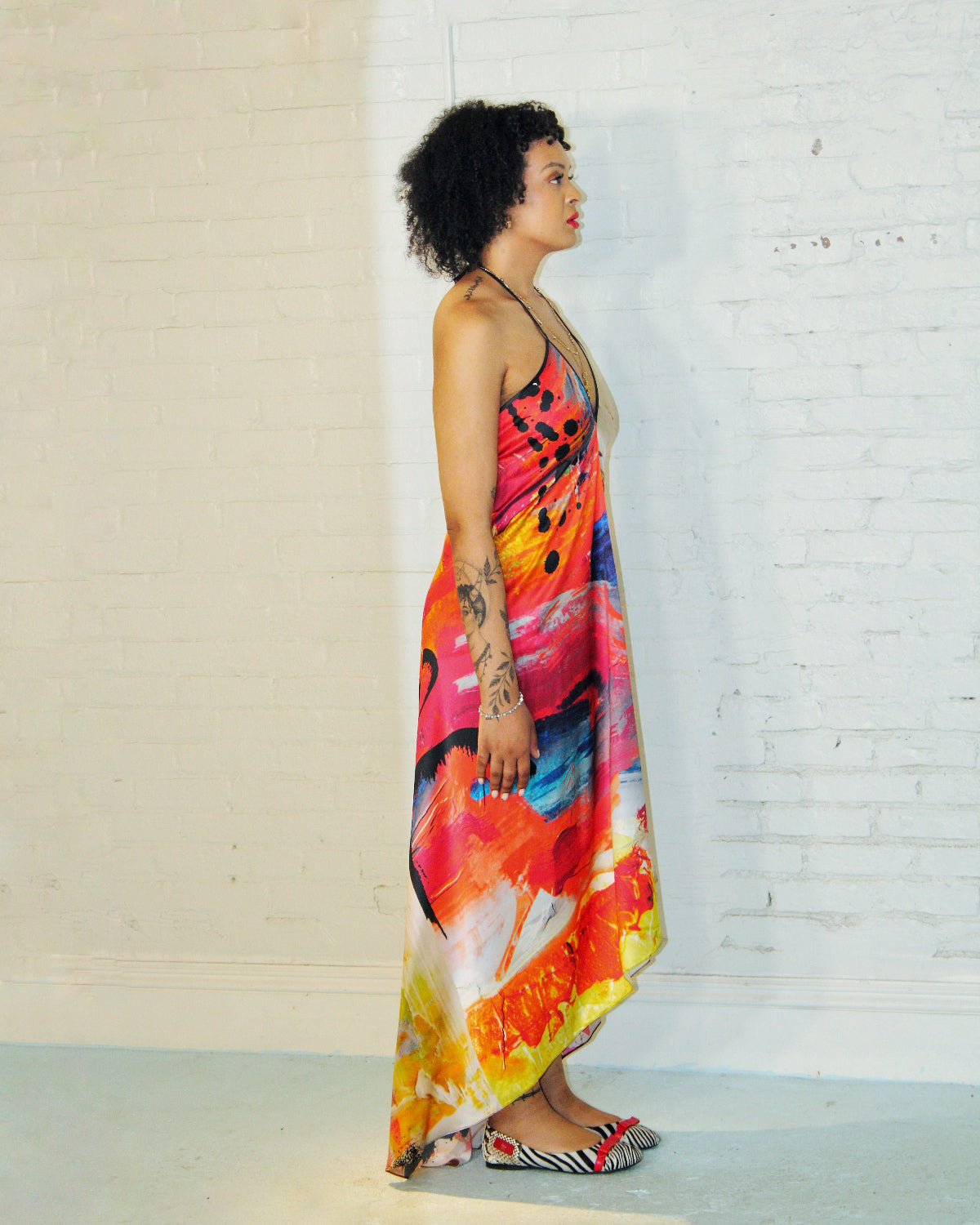 Volcanic Halter Maxi Dress