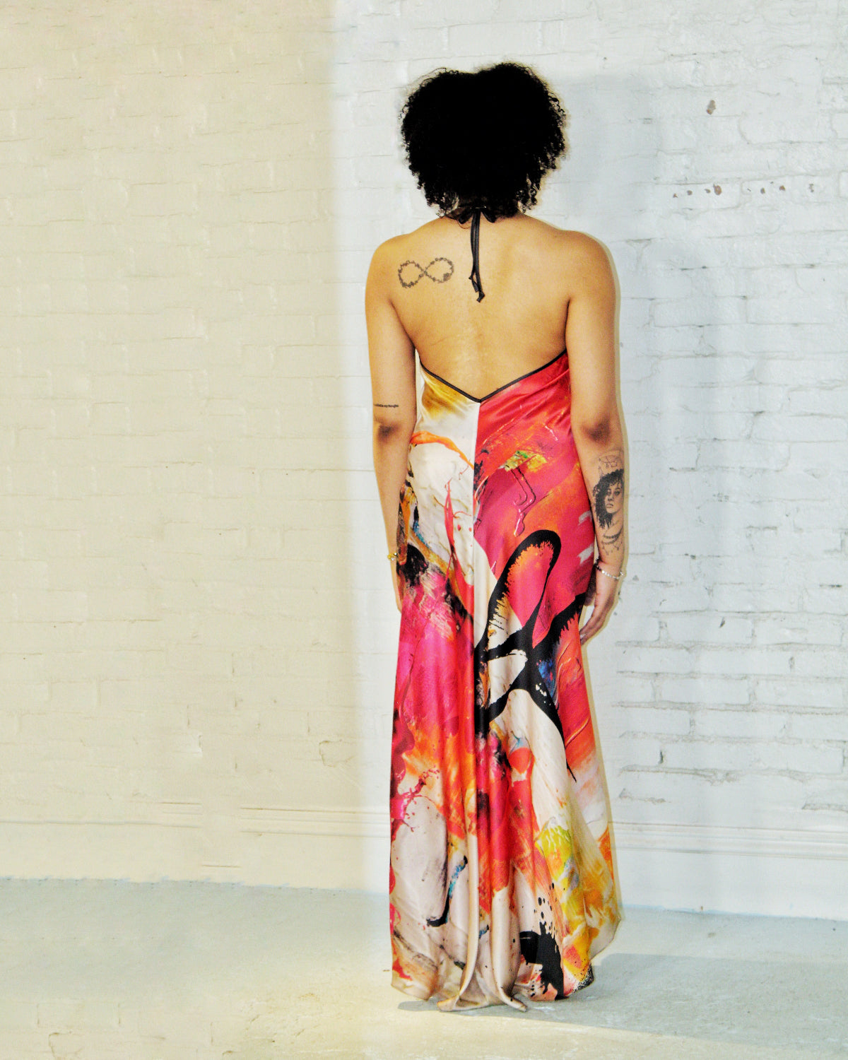 Volcanic Halter Maxi Dress