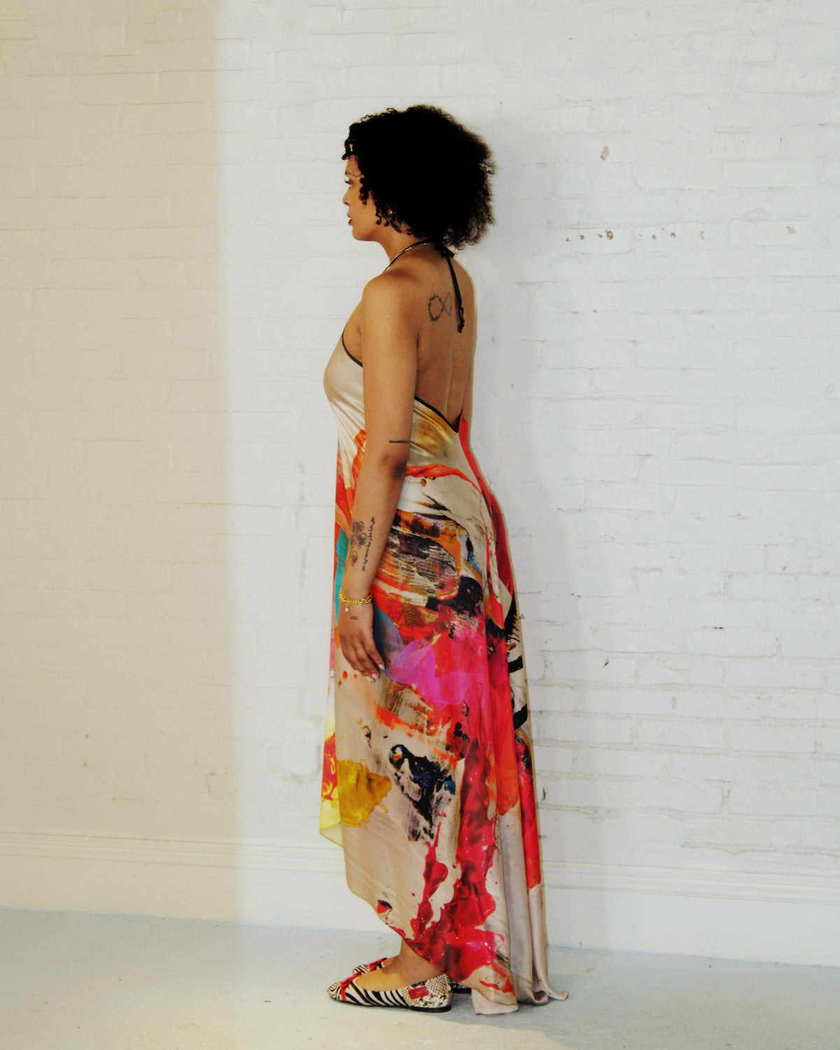 Volcanic Halter Maxi Dress