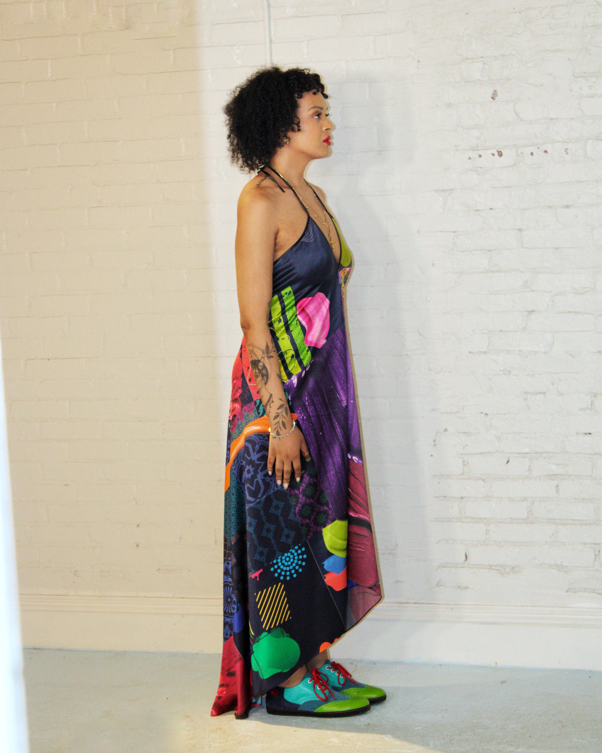 Rainbow at Dusk Halter Maxi Dress