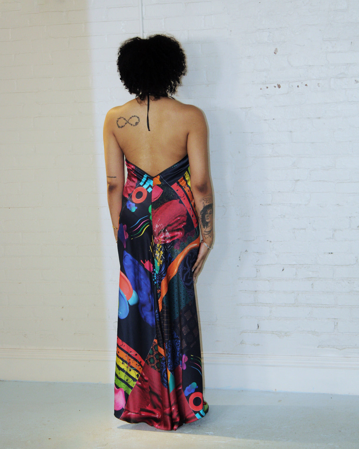 Rainbow at Dusk Halter Maxi Dress