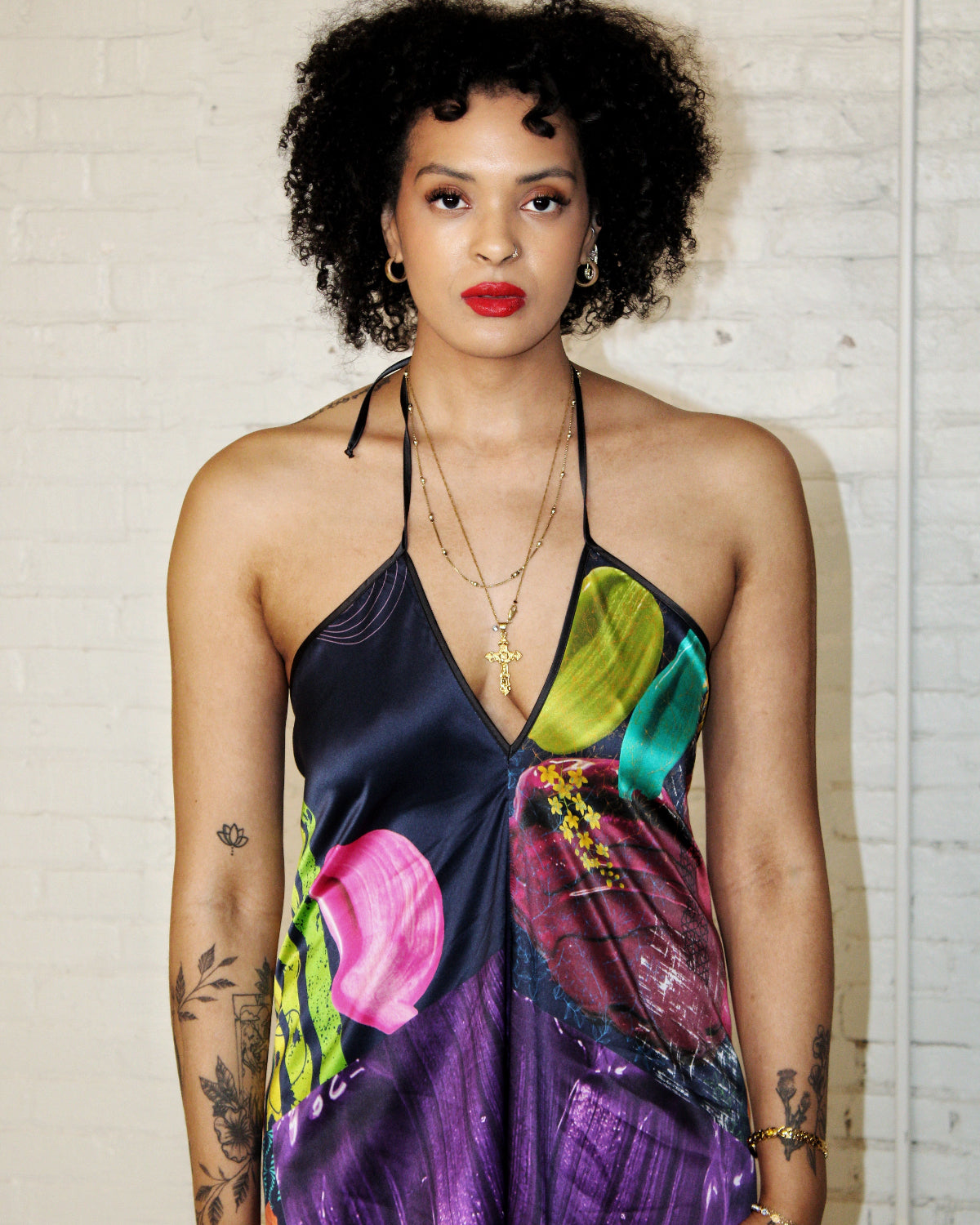 Rainbow at Dusk Halter Maxi Dress