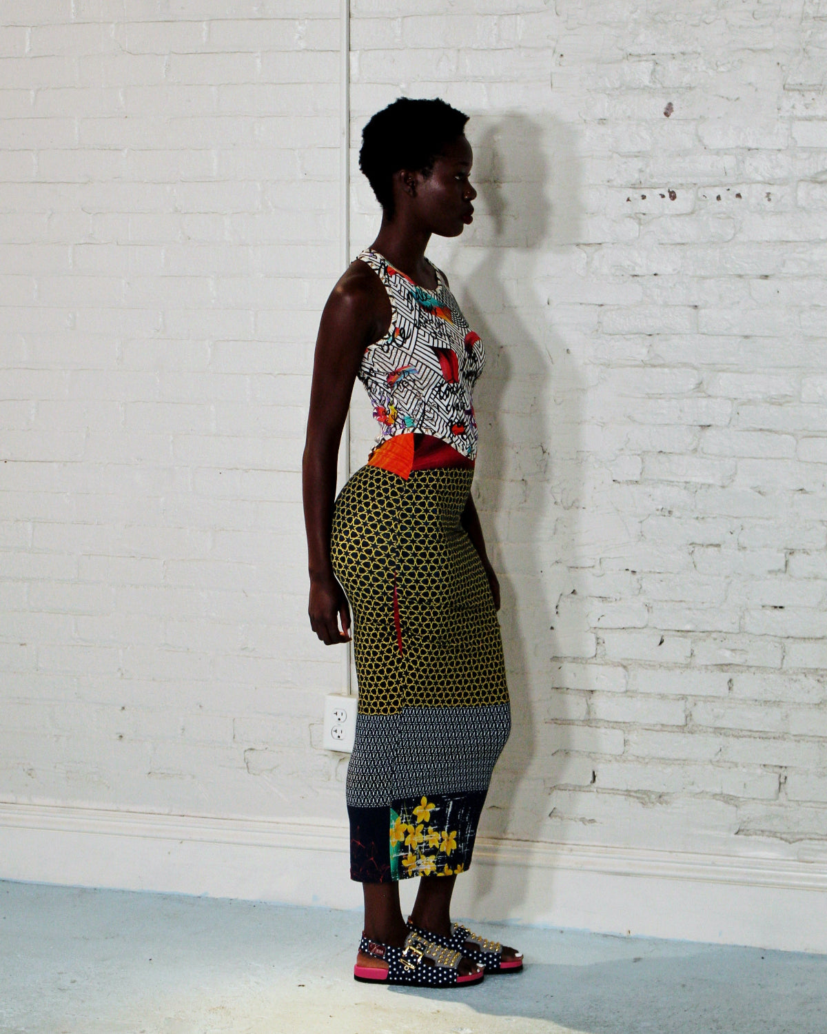 Starry Field Shirred Skirt