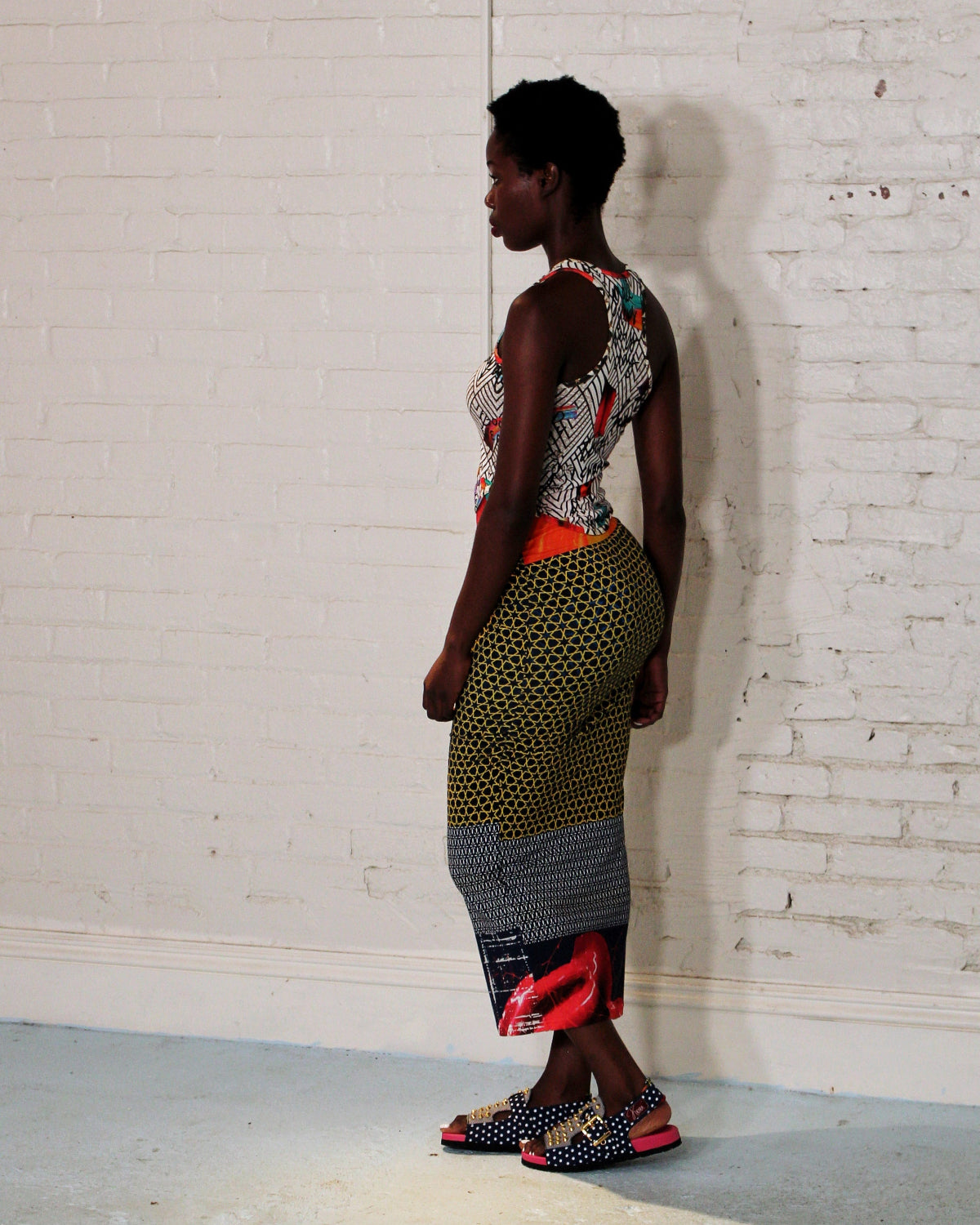 Starry Field Shirred Skirt