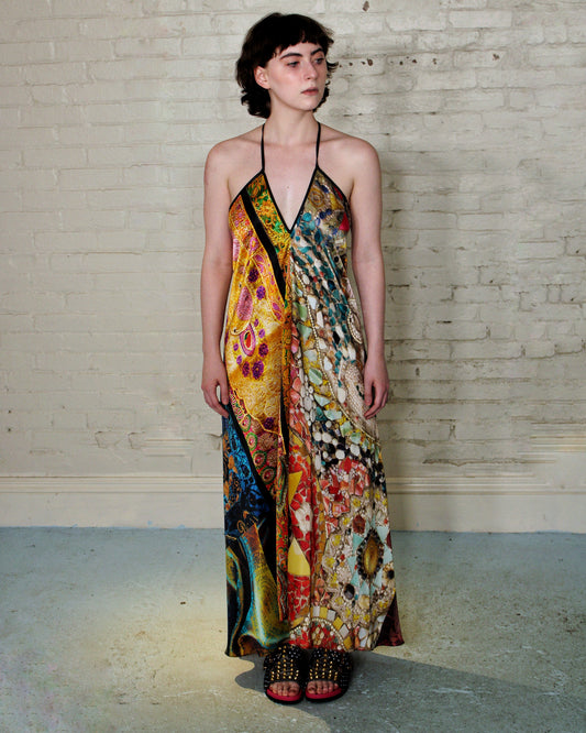 Mosaic Halter Maxi Dress
