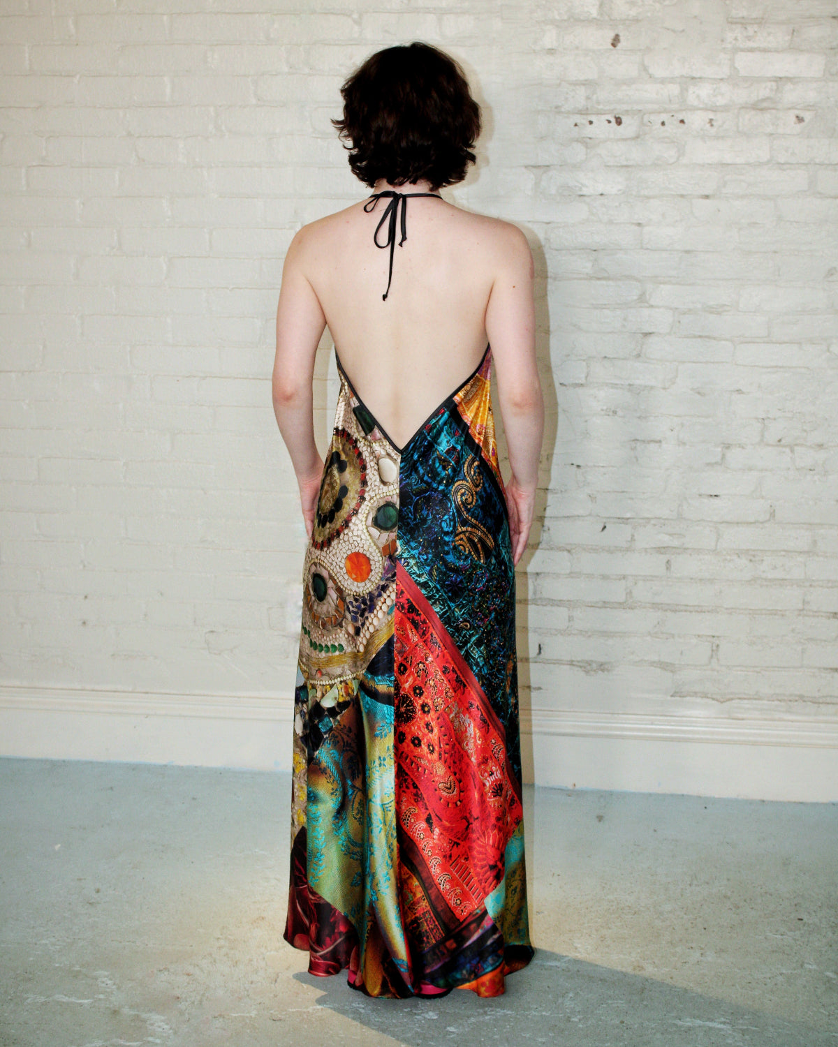 Mosaic Halter Maxi Dress