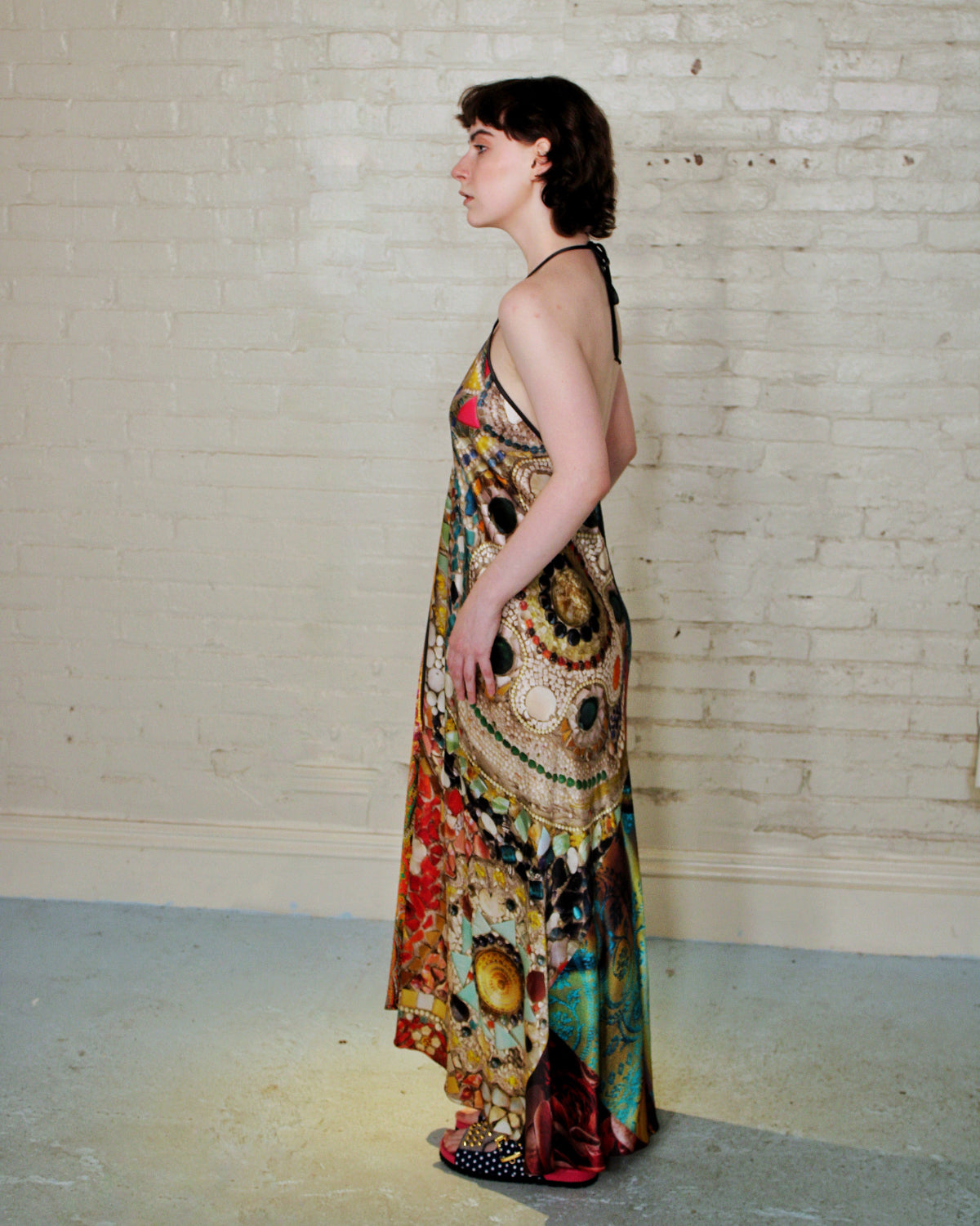 Mosaic Halter Maxi Dress