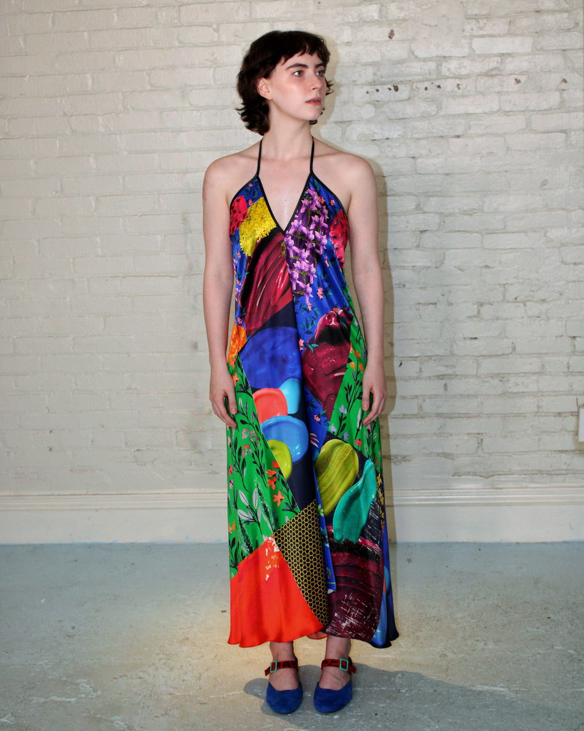 Tropical Bliss Halter Maxi Dress