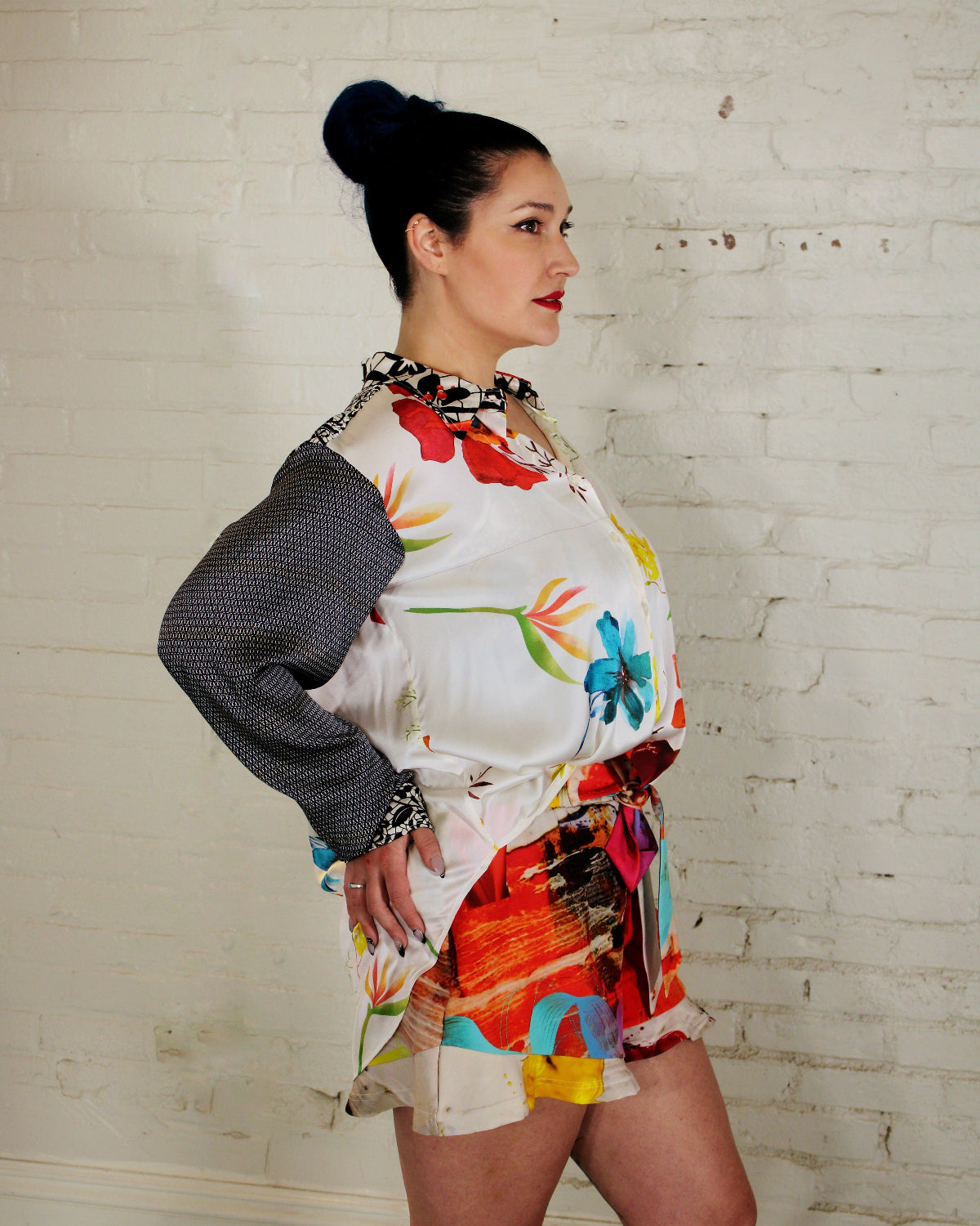 White Floral Bliss Oversized Shirt