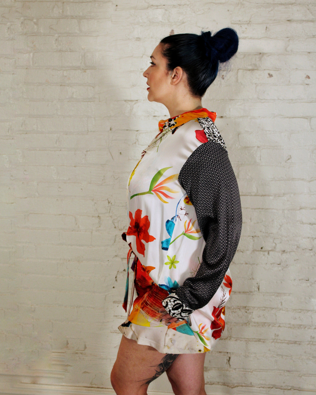White Floral Bliss Oversized Shirt
