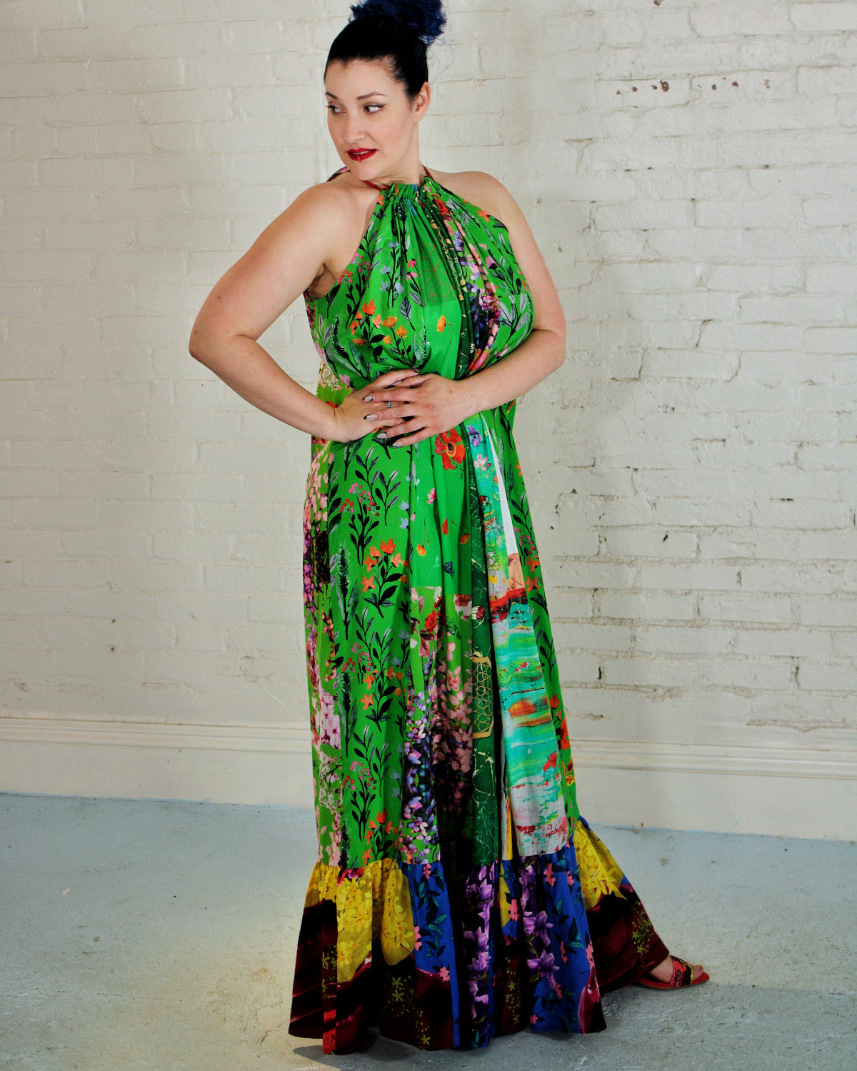 Spring Delight Halter Maxi Dress