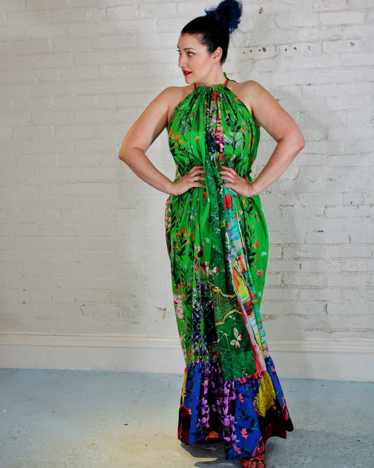 Spring Delight Halter Maxi Dress