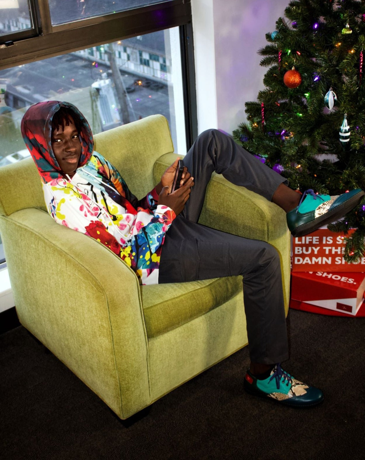 Blue Splash Hoodie