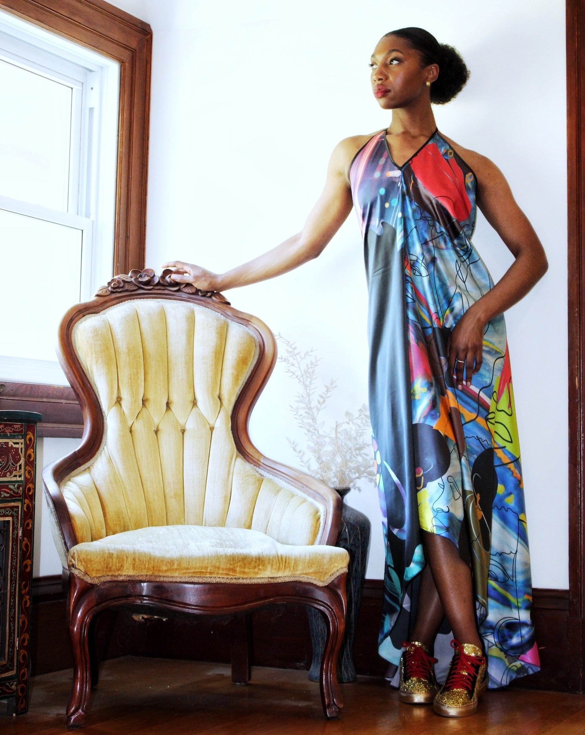 Women's Halter Maxi Dress | Halter Maxi Dress | Kkira Shoes