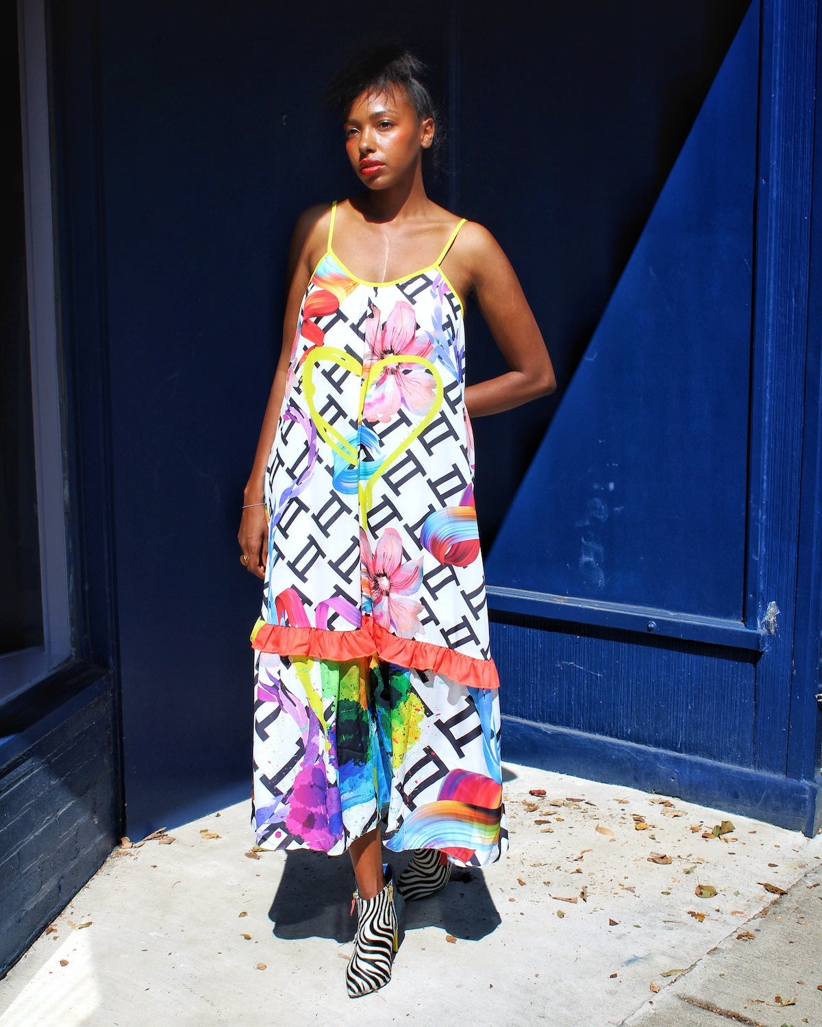 Yellow Heart Maxi Dress