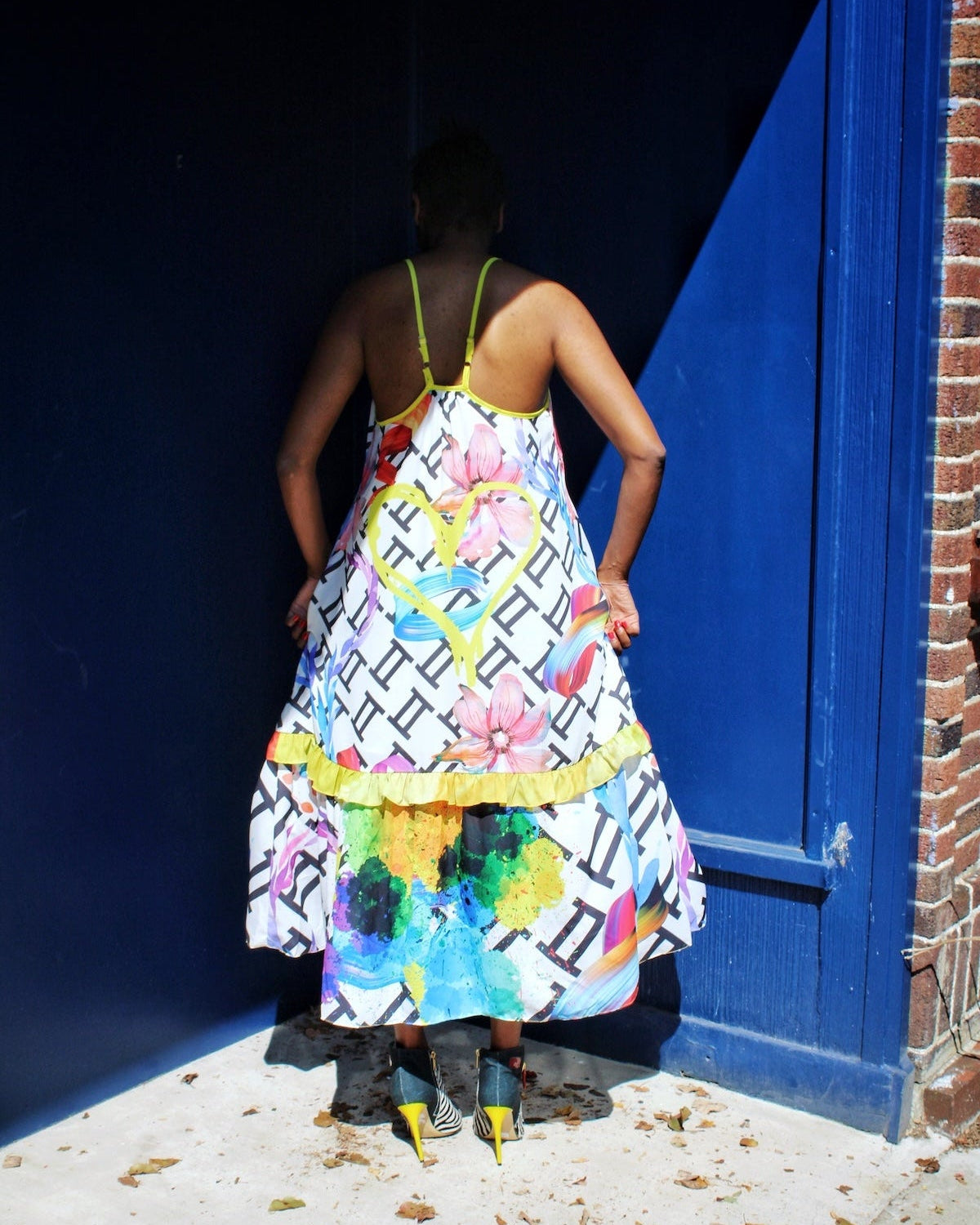 Yellow Heart Maxi Dress