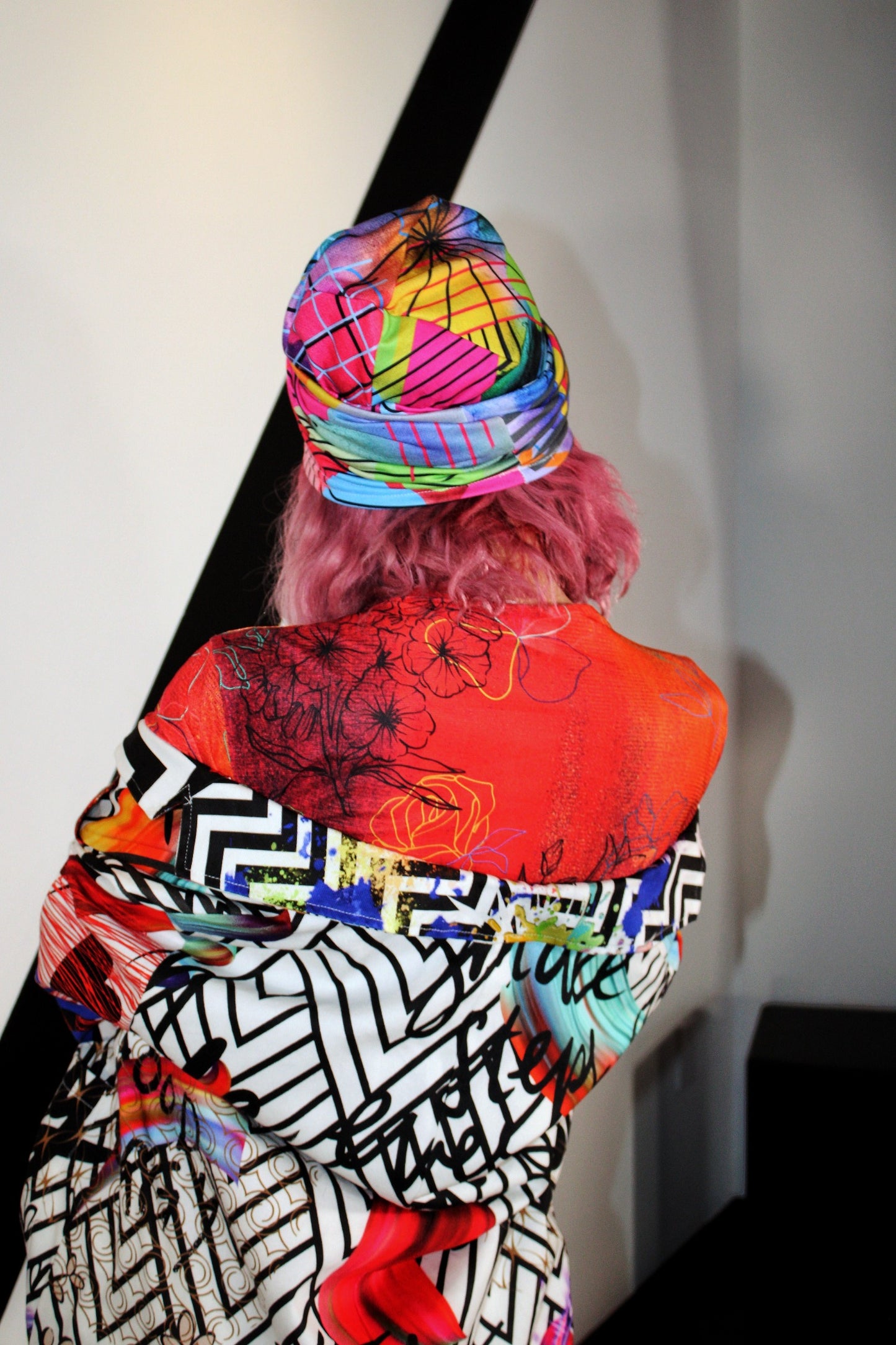 Blue Multi Graphic Beanie