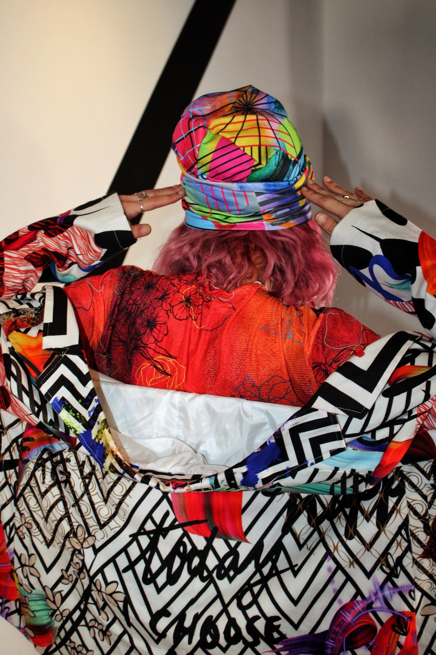 Blue Multi Graphic Beanie