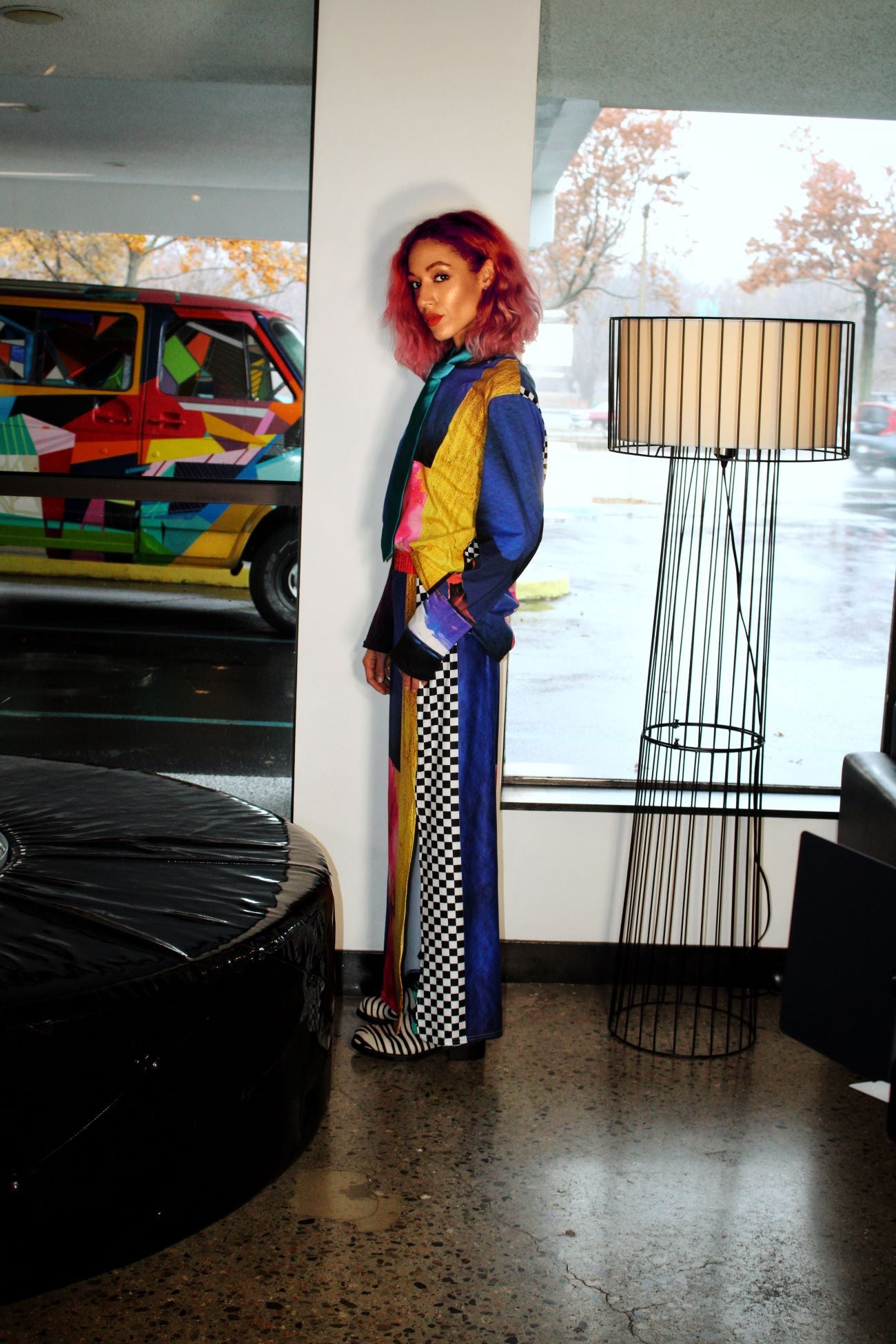 Color Block Vertical Striped Long Sleeve T-Shirt