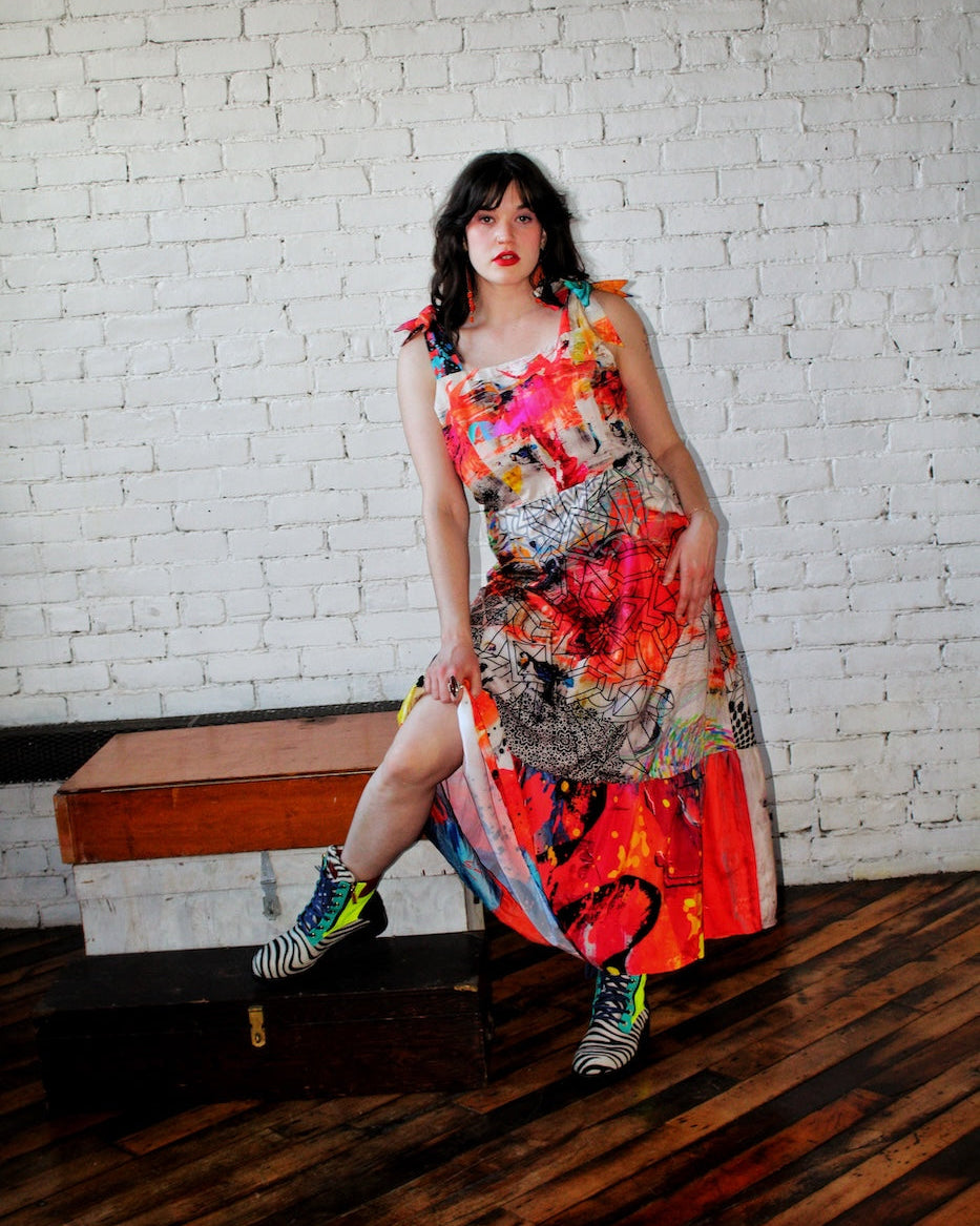 Fire and Ash Tie Strap Dress