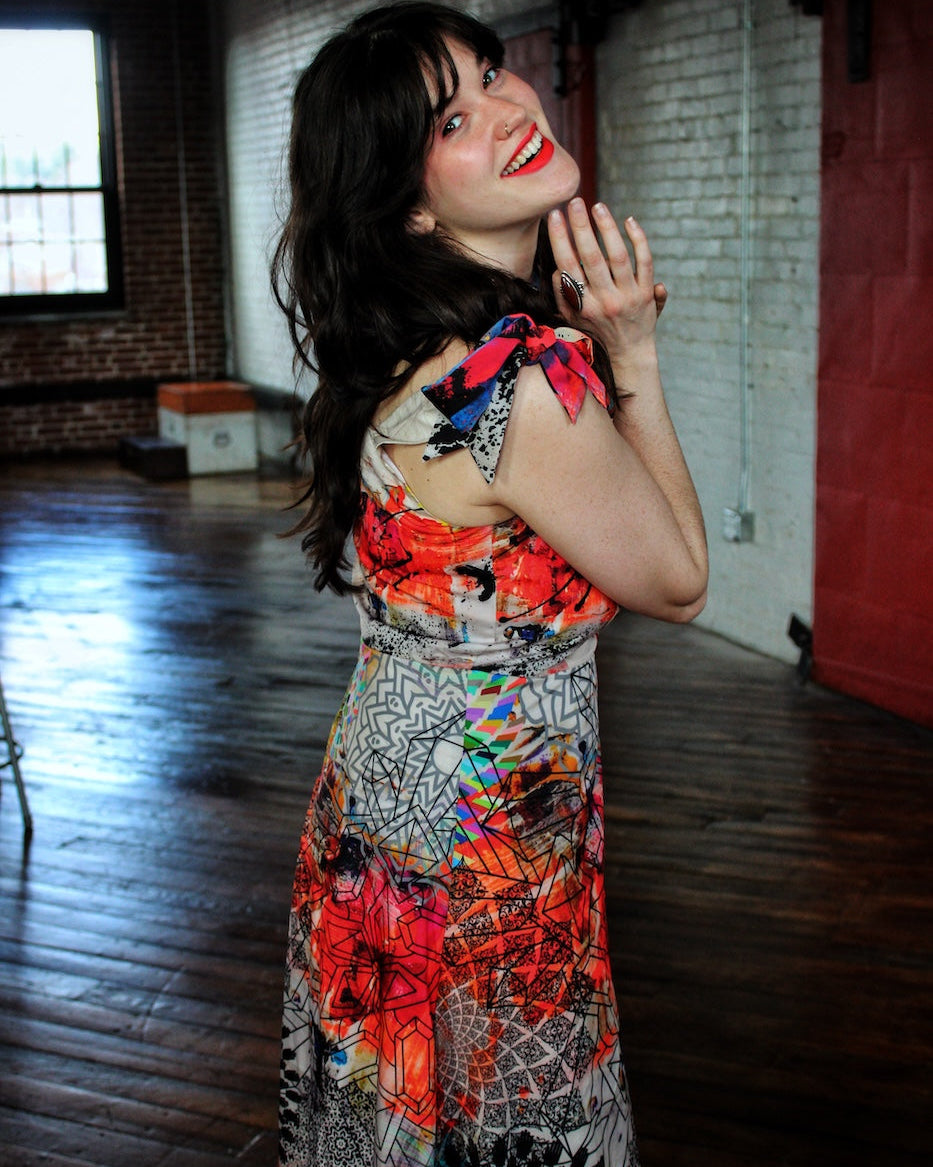 Fire and Ash Tie Strap Dress
