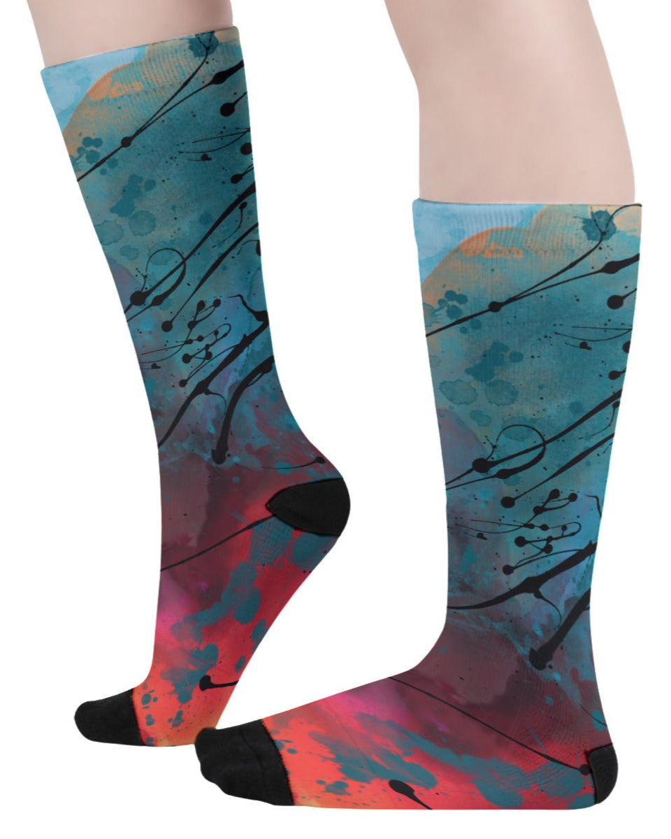 Blue Splash Unisex Socks