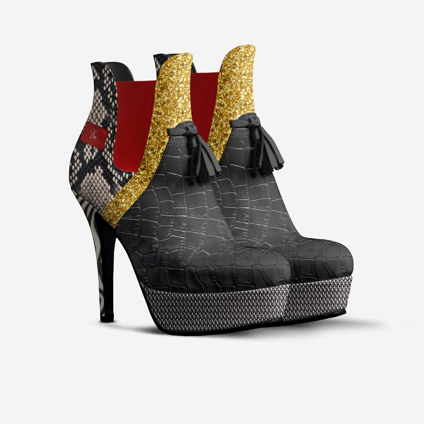 Platform Chunky Heels Boots | Platform Heel Boots | Kkira Shoes