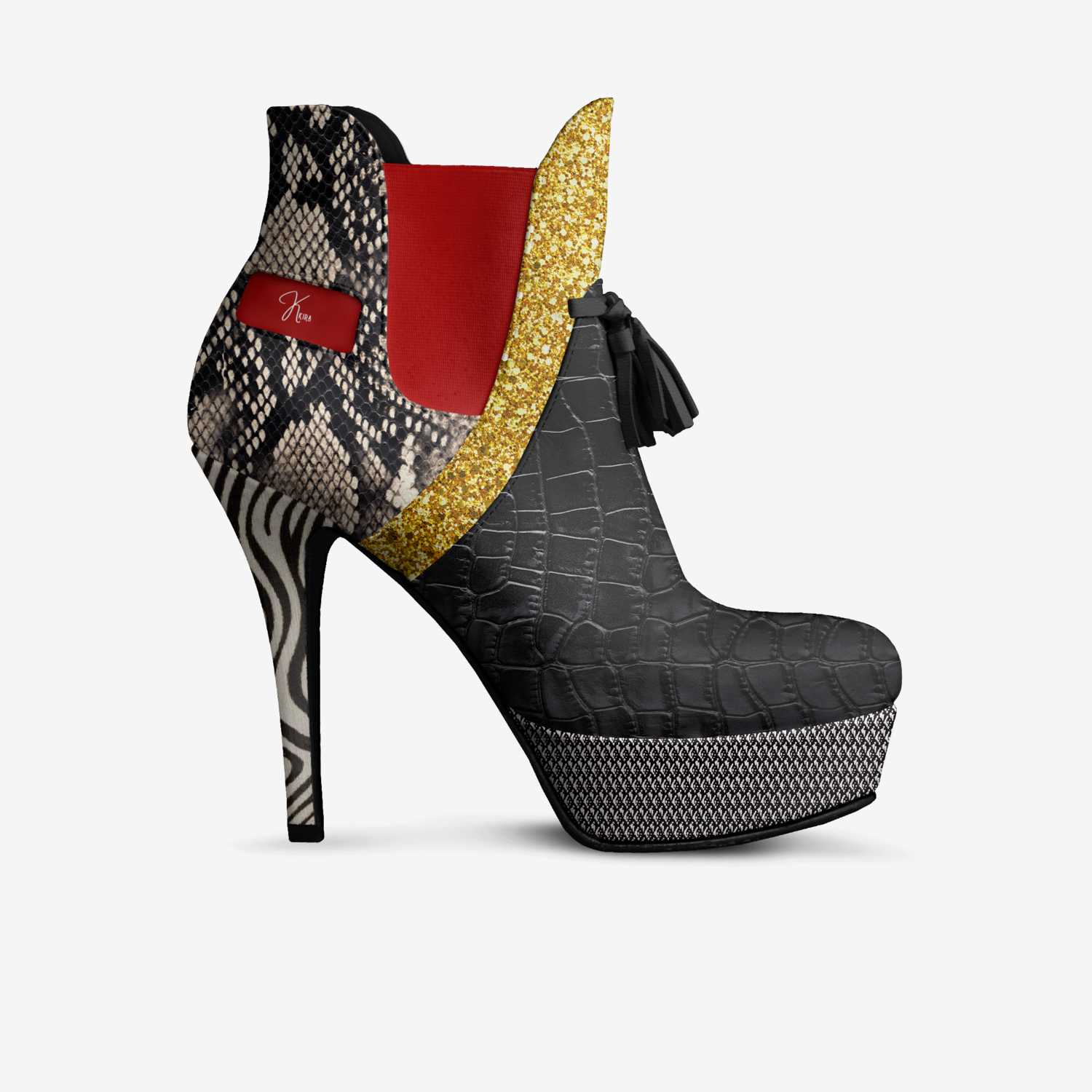 Platform Chunky Heels Boots | Platform Heel Boots | Kkira Shoes